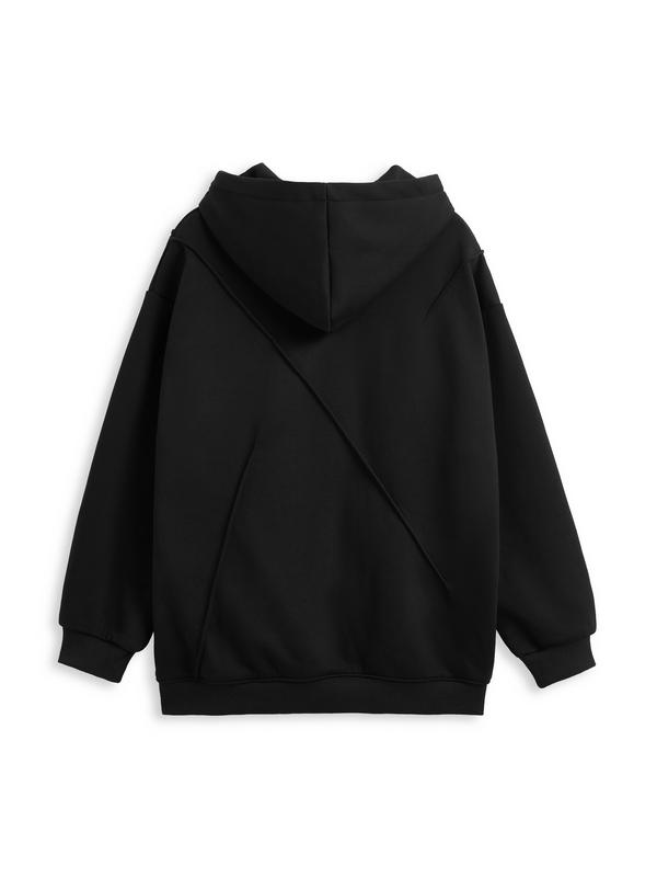 Men's Solid Pinch Pleat Oversized Hoodie Product Image