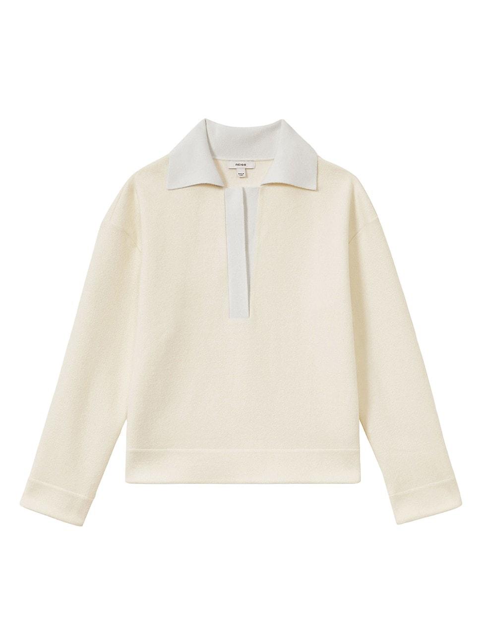 Womens Amy Wool-Blend Polo Sweater Product Image