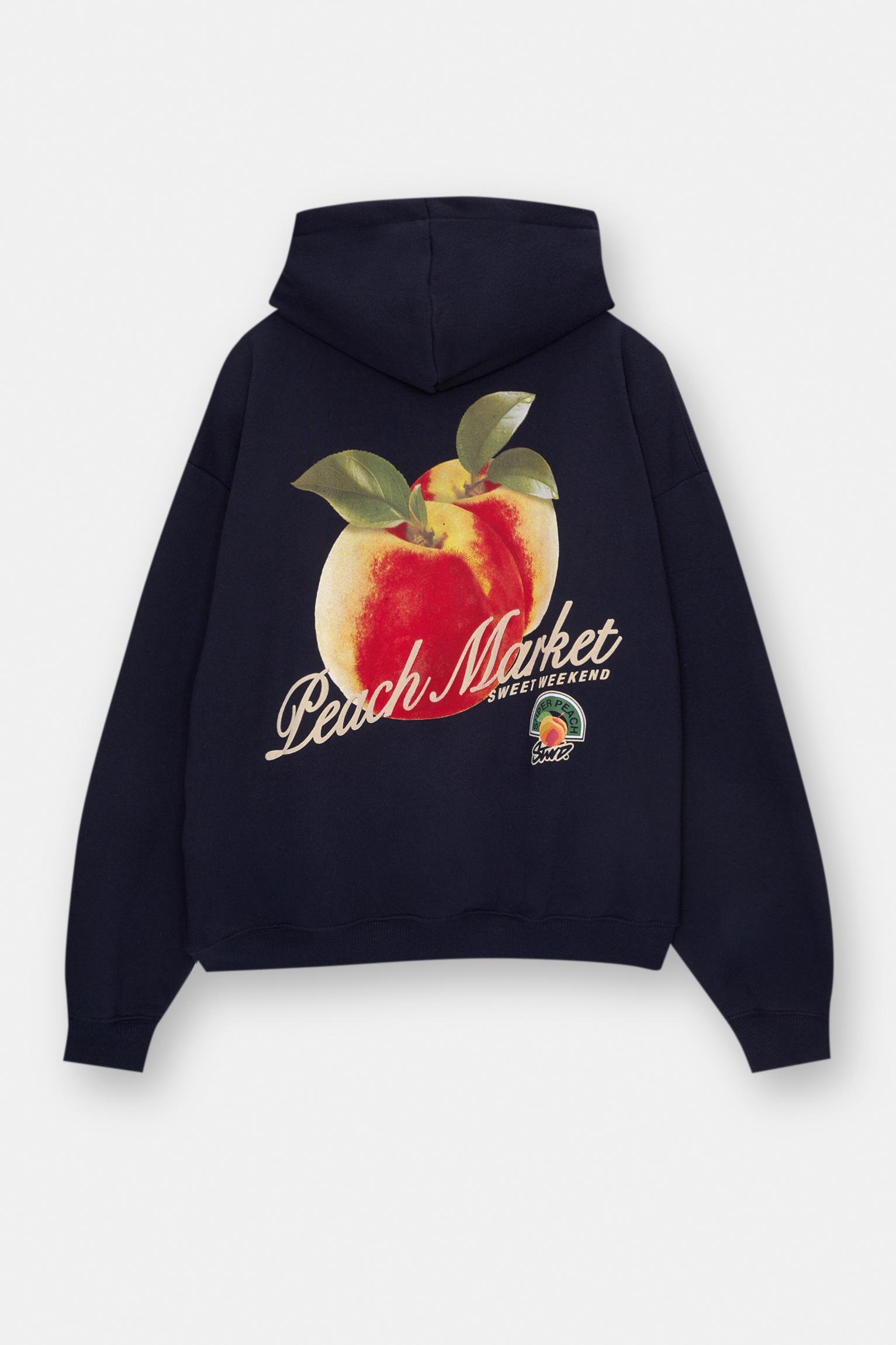 Peach graphic sweatshirt Product Image