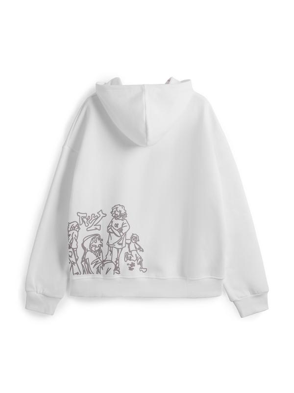 Pink Graffiti Couple Oversized Hoodie Product Image