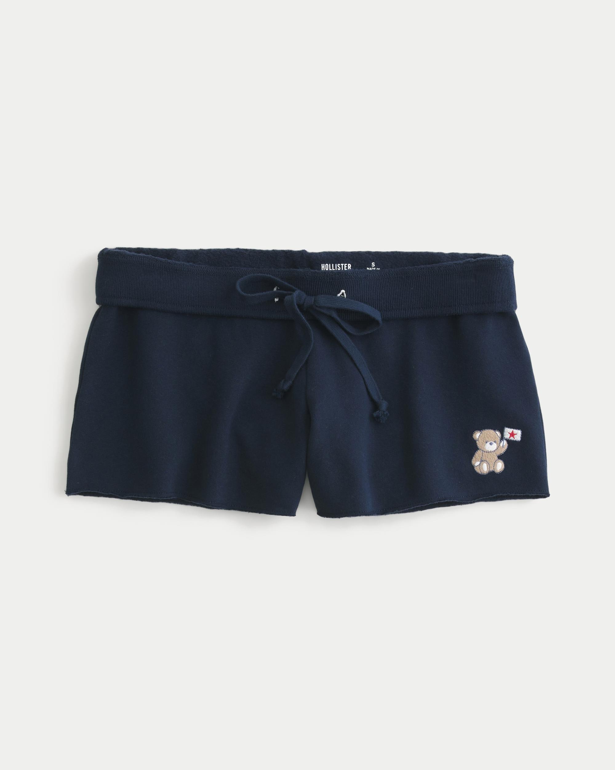 Number Graphic Mini Fleece Shorts Product Image