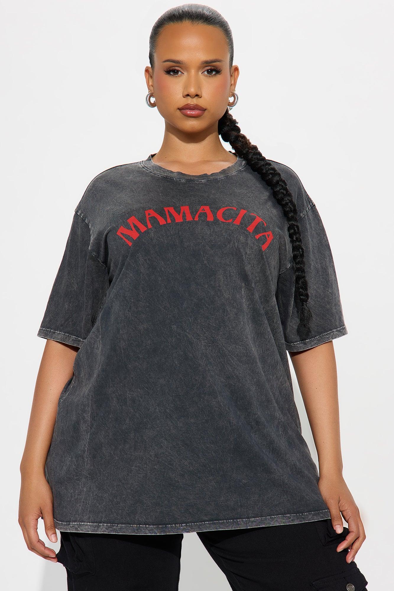 Call Me Mamacita Washed Tee - Black Female Product Image