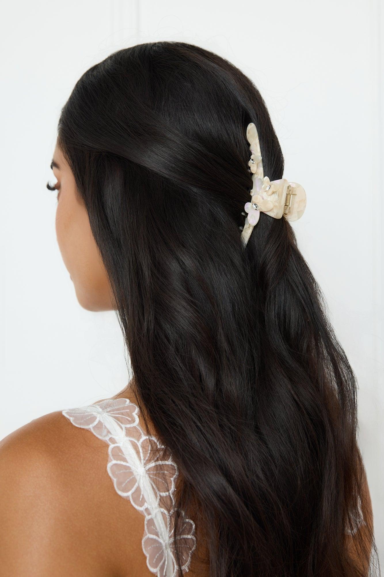 Crystal Claw Clip Nude Product Image