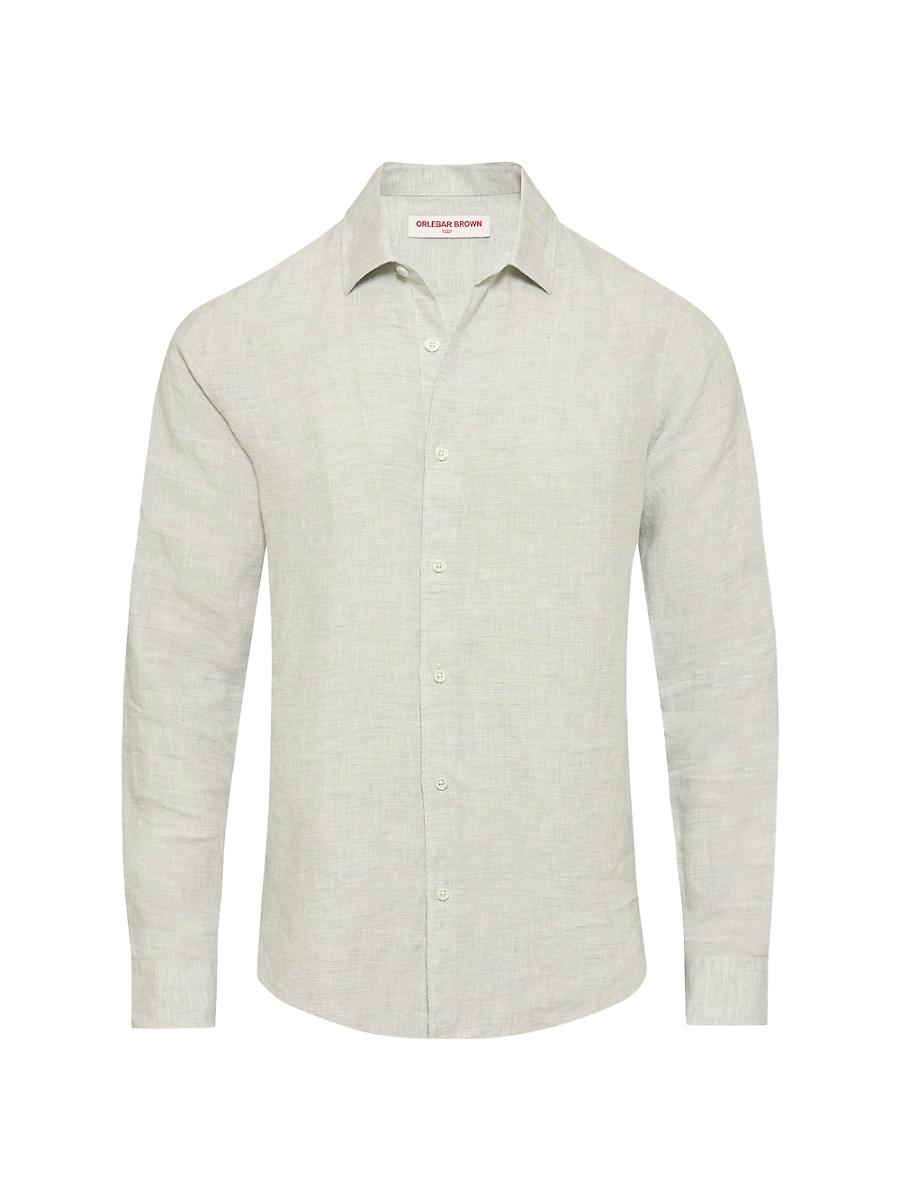 Mens Giles Linen Button-Front Shirt Product Image