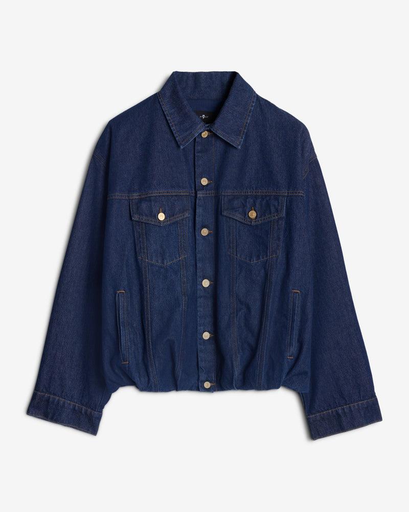 GATHERED DENIM JACKET Product Image