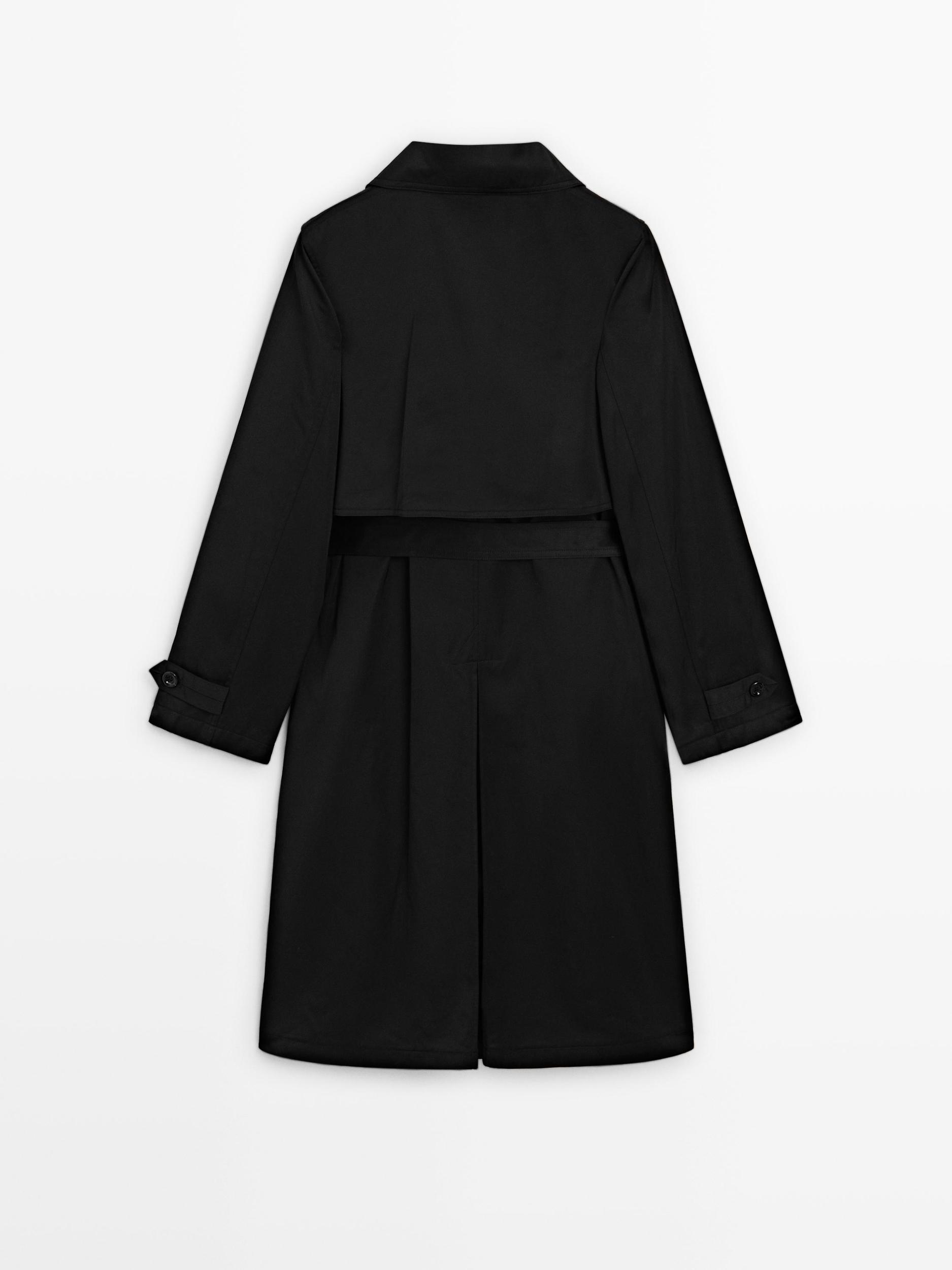 Long trench coat with inner waistcoat Product Image