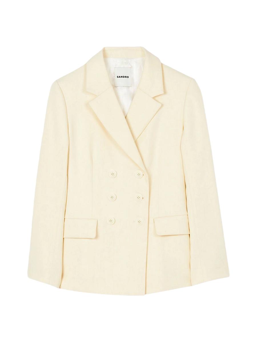 Womens Double-Breasted Suit Jacket Product Image