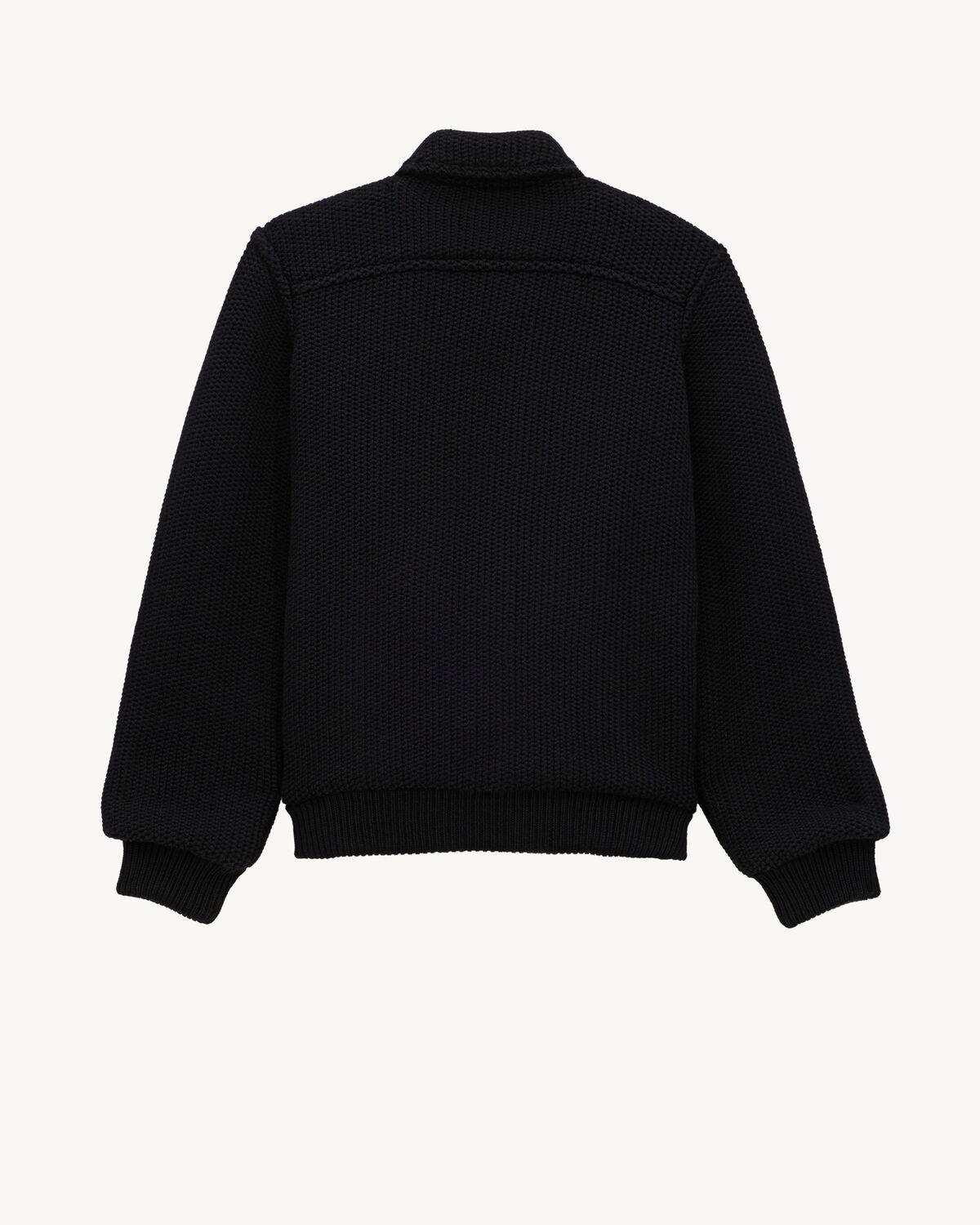 knit bomber in wool Product Image