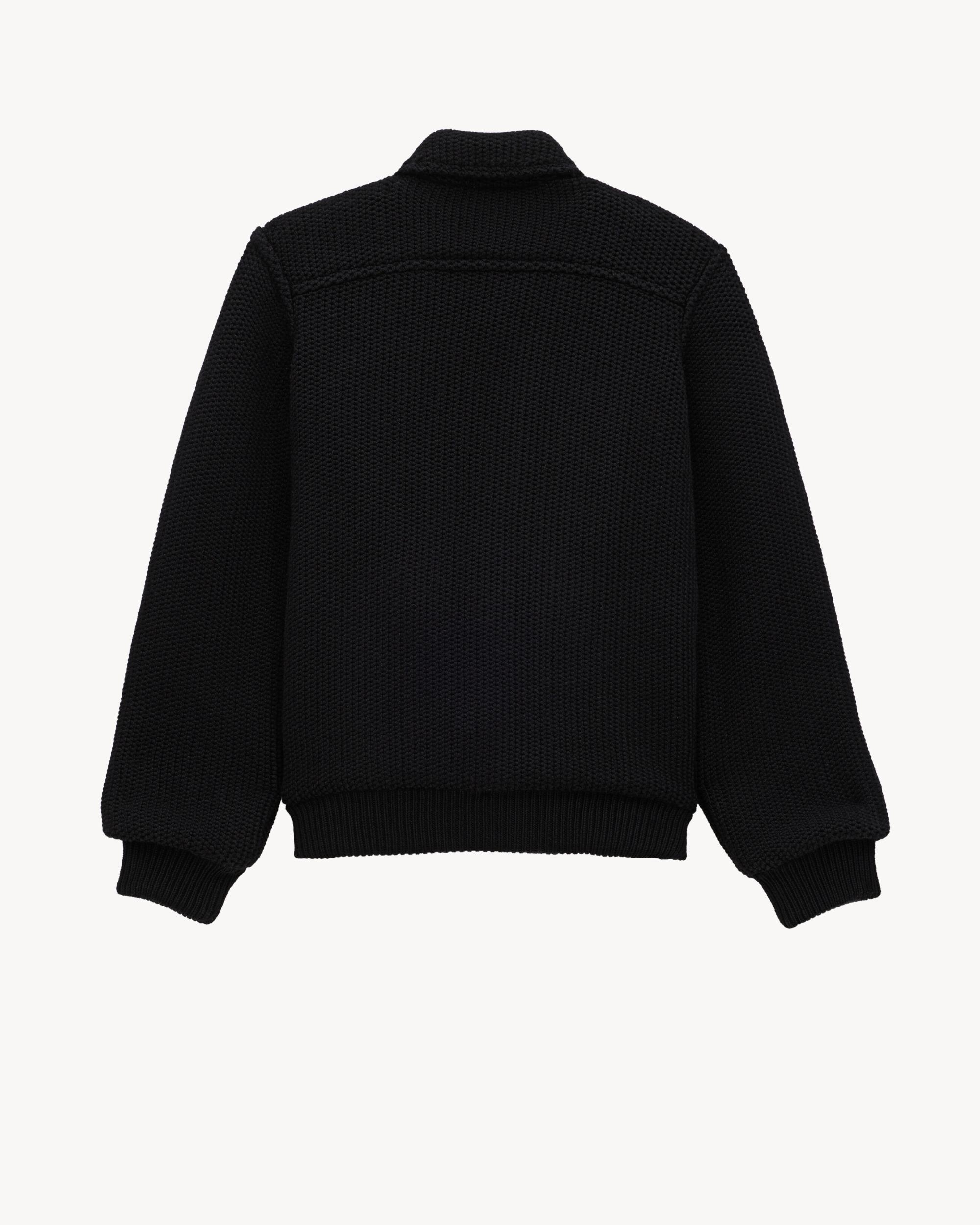 knit bomber in wool Product Image