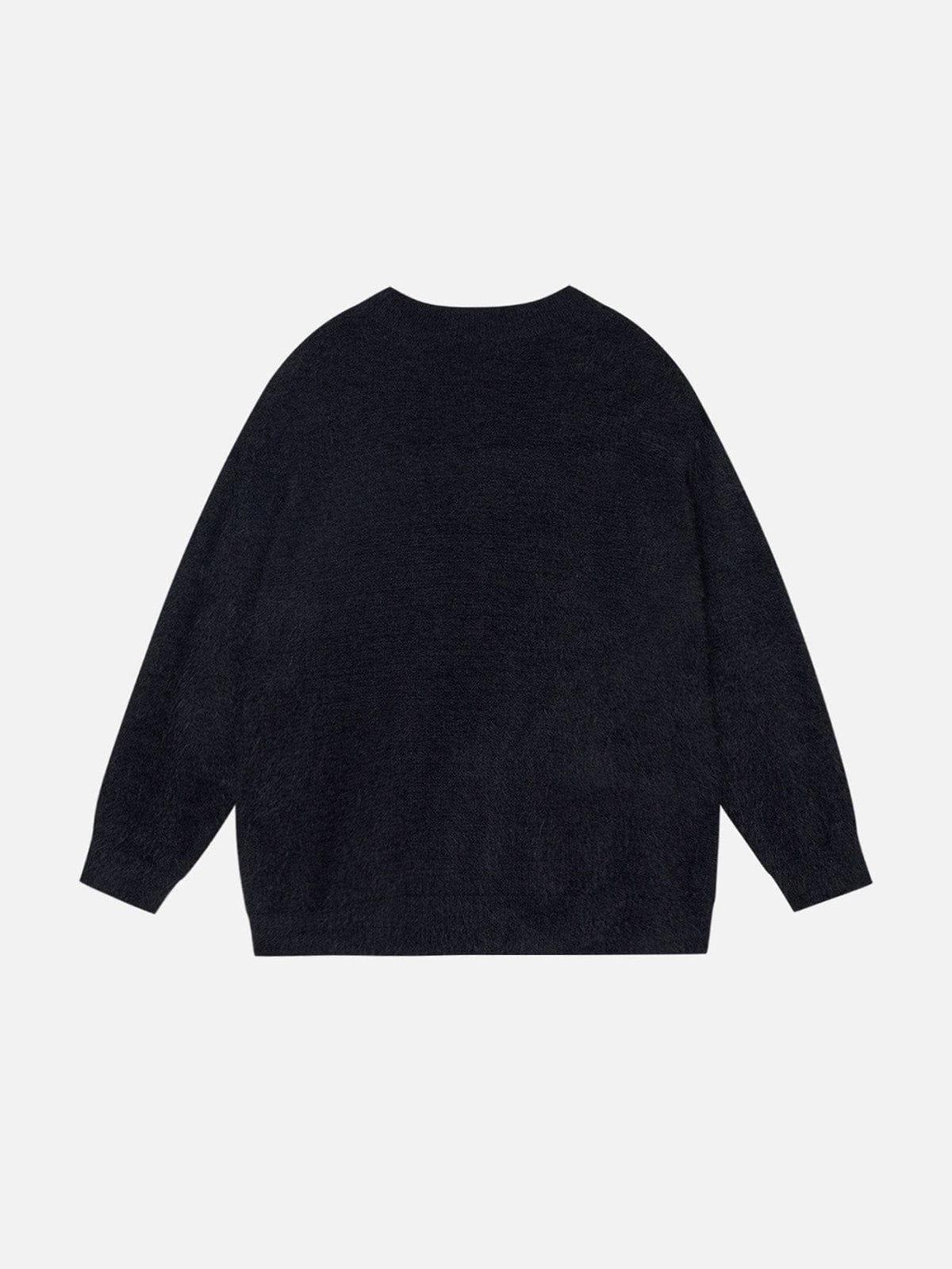 Aelfric Eden Rabbit Graphic Jacquard V-Neck Sweater Product Image