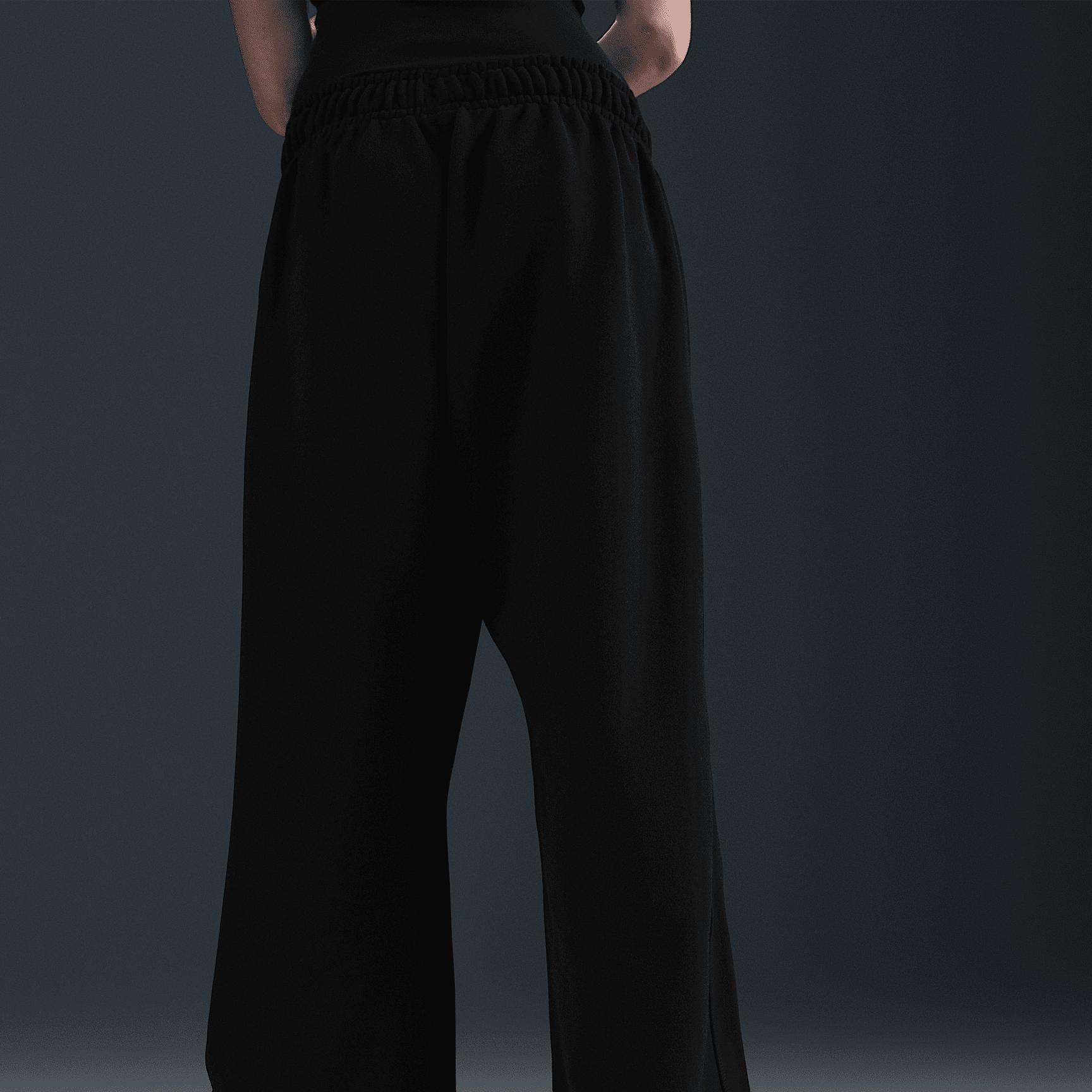 Womens Nike Sportswear Mid-Rise Oversized Open-Hem French Terry Pants | HQ5883-010 Product Image