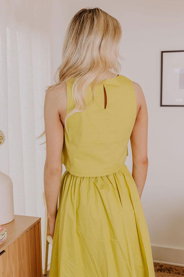 Vacay Bound Embroidered Top in Lime Punch Product Image