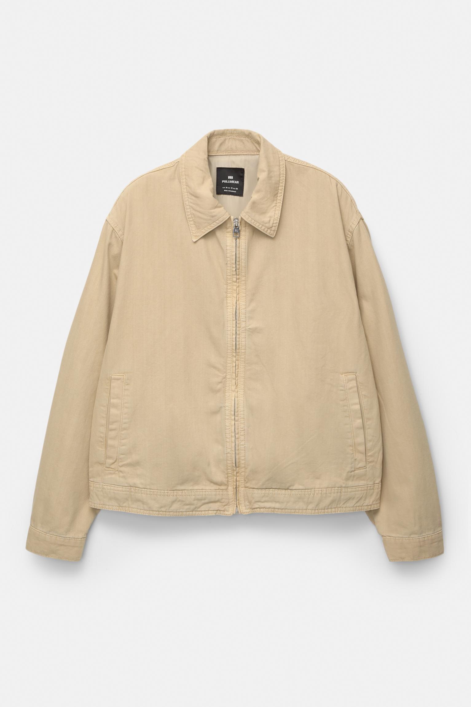 Cotton jacket with zipper Product Image