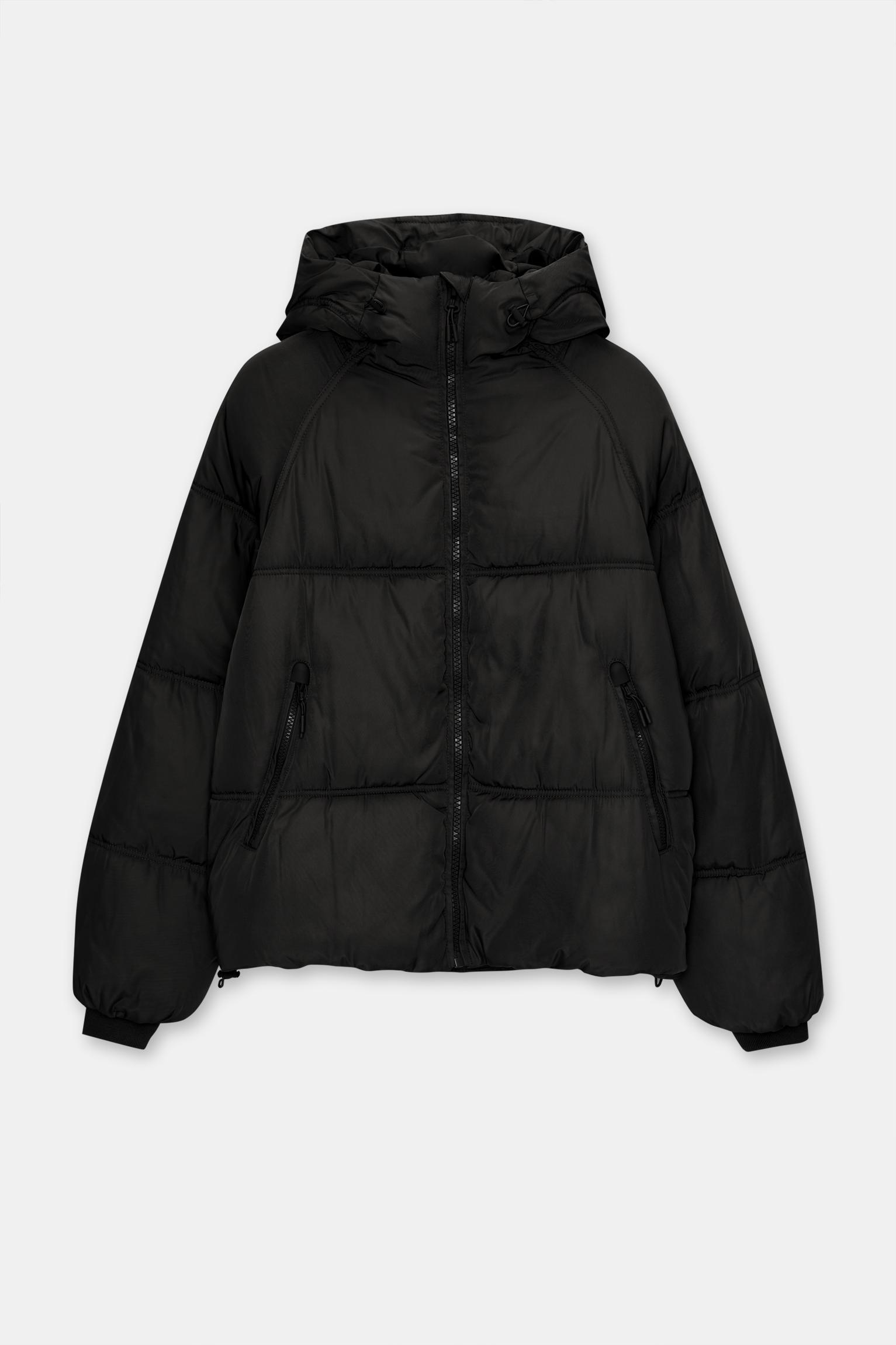Puffer jacket with hood Product Image