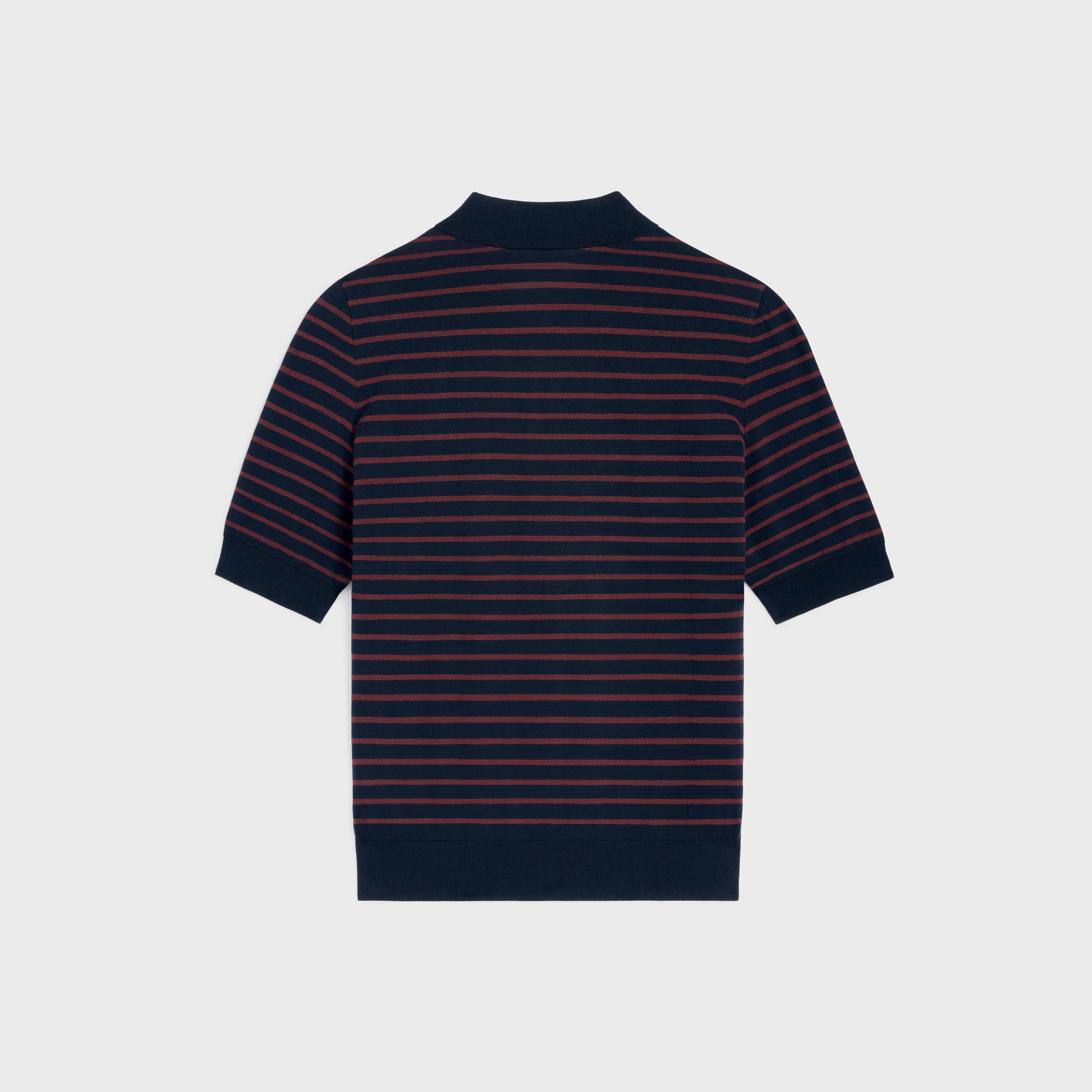 short-sleeved polo sweater IN fine cotton Product Image