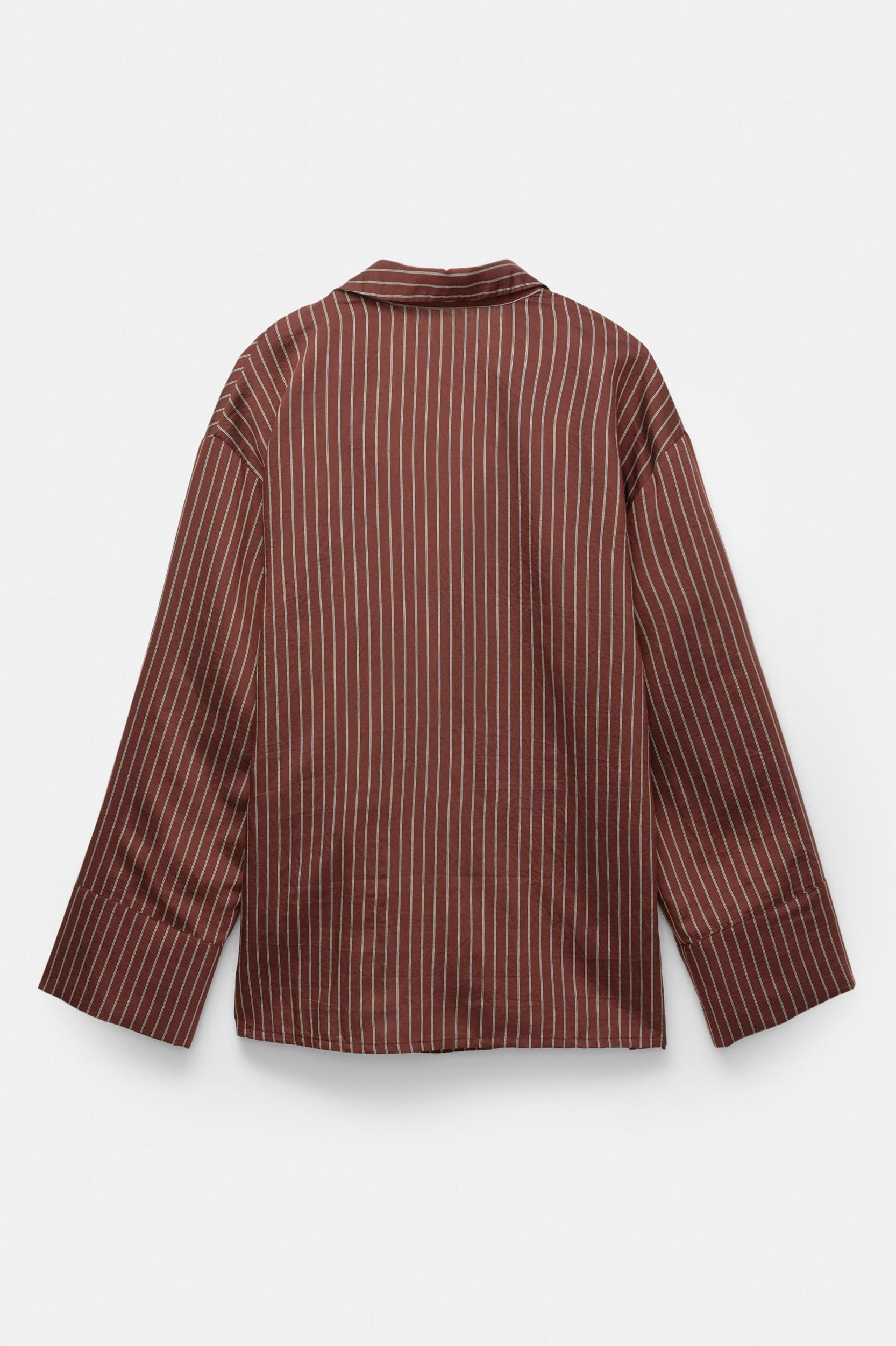 Striped shirt with tie detail Product Image