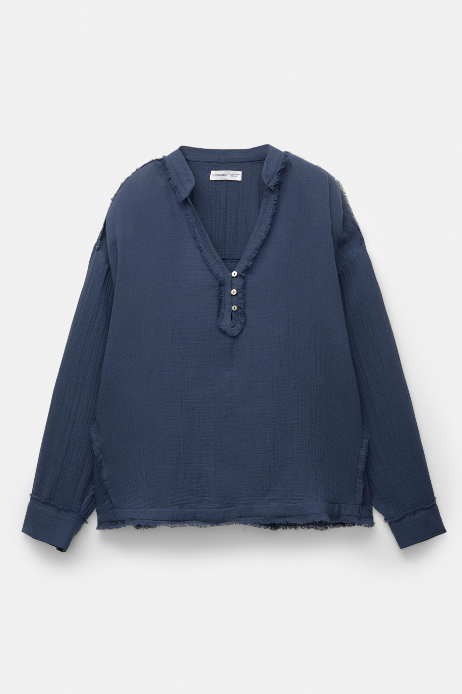 Oversize crepe shirt Product Image