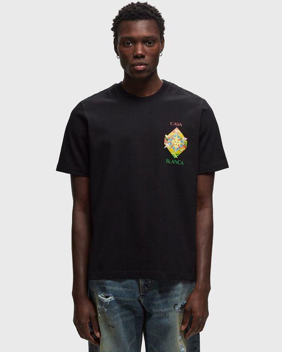 CASABLANCA Les Elements Organic-cotton T-shirt In Black Product Image