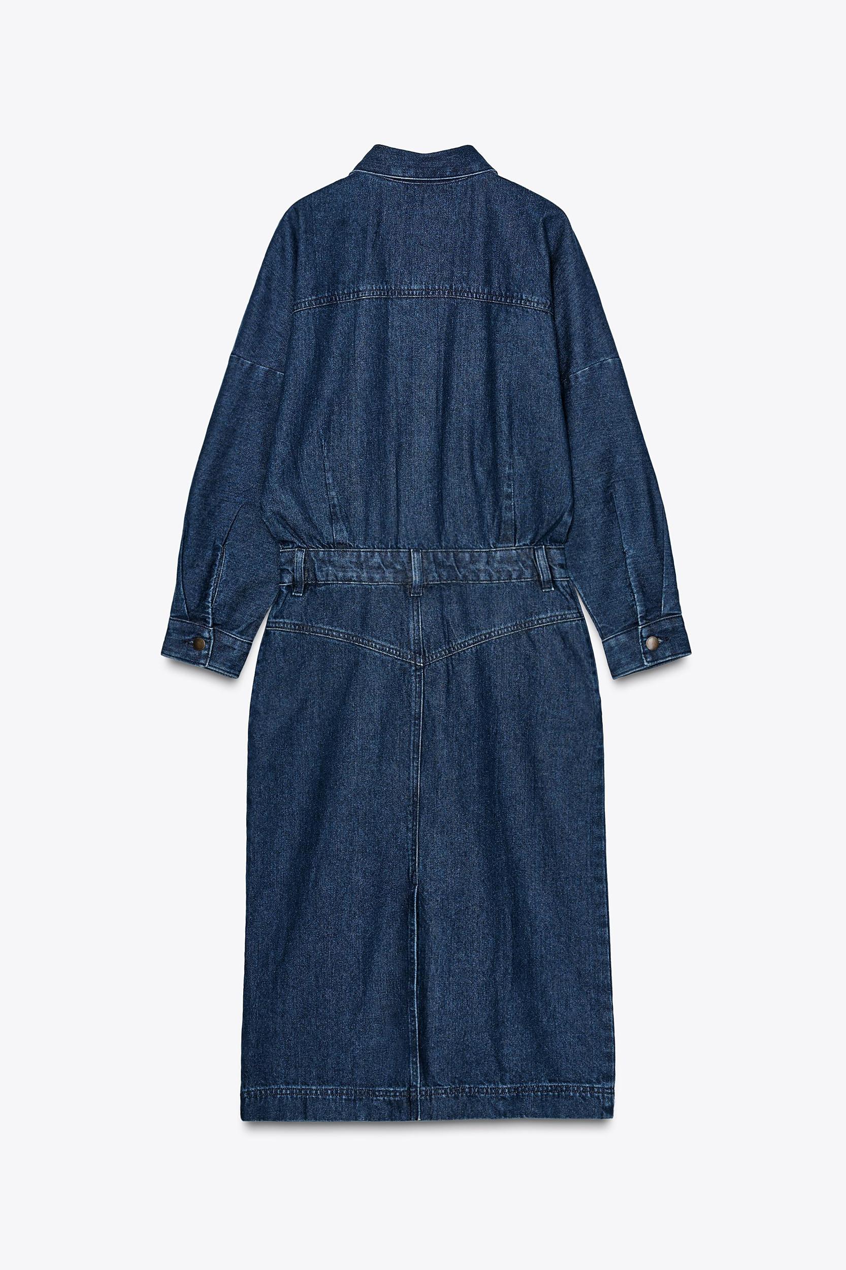 DENIM MIDI DRESS ZW COLLECTION Product Image