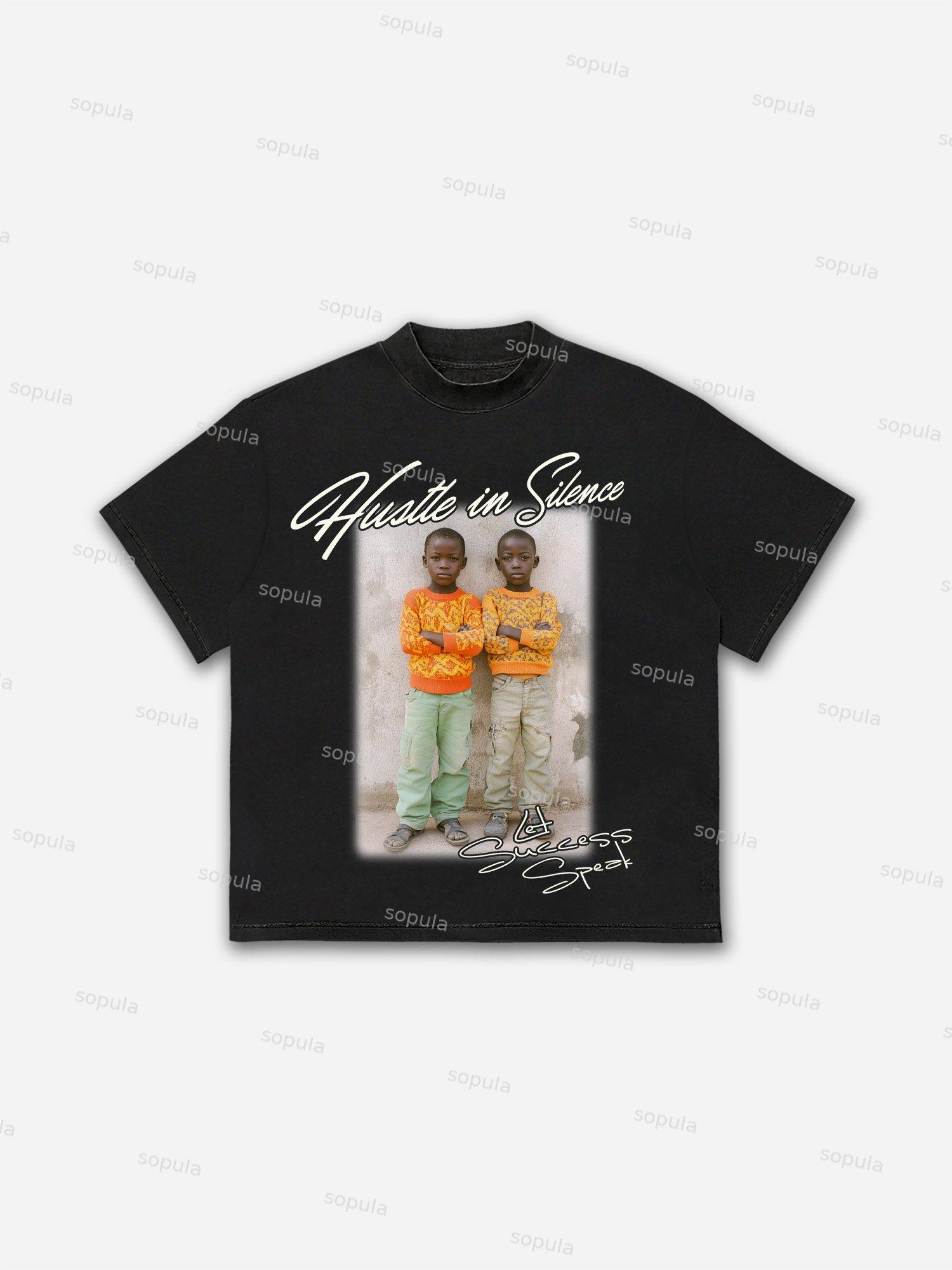 Hustle Street Character Graphic Cotton T-shirt Product Image