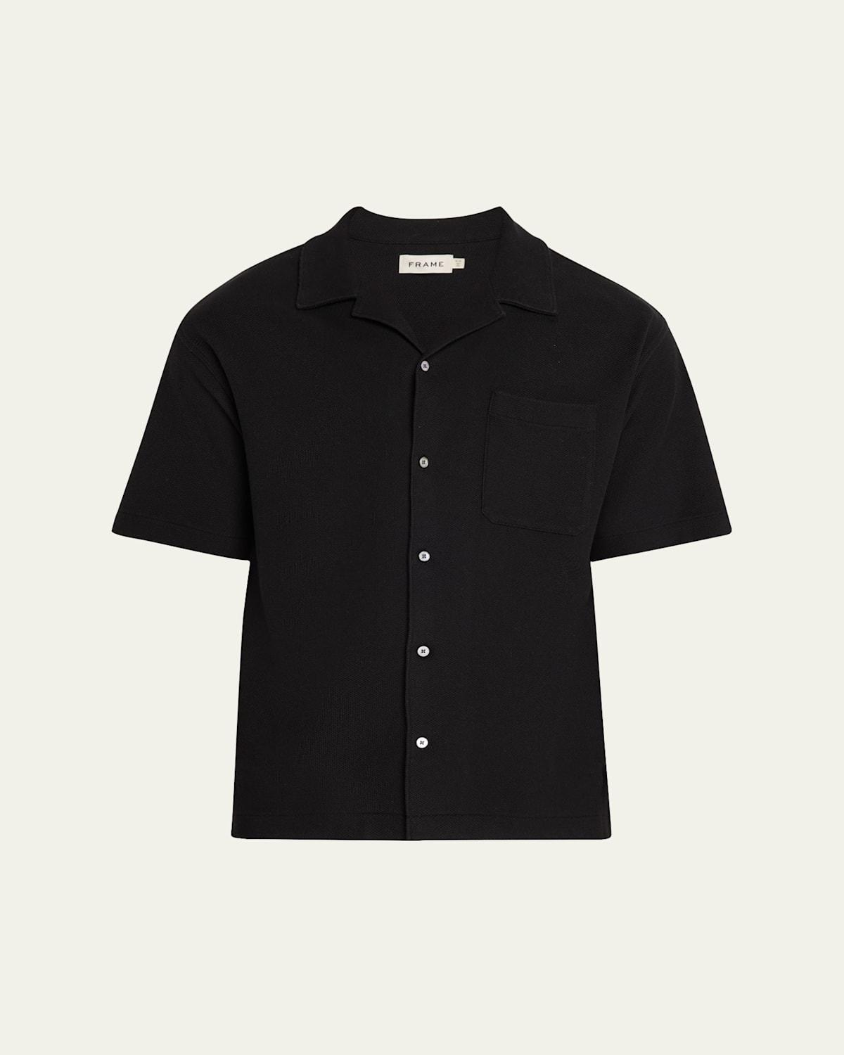 Mens Relaxed Jacquard Camp Shirt Product Image