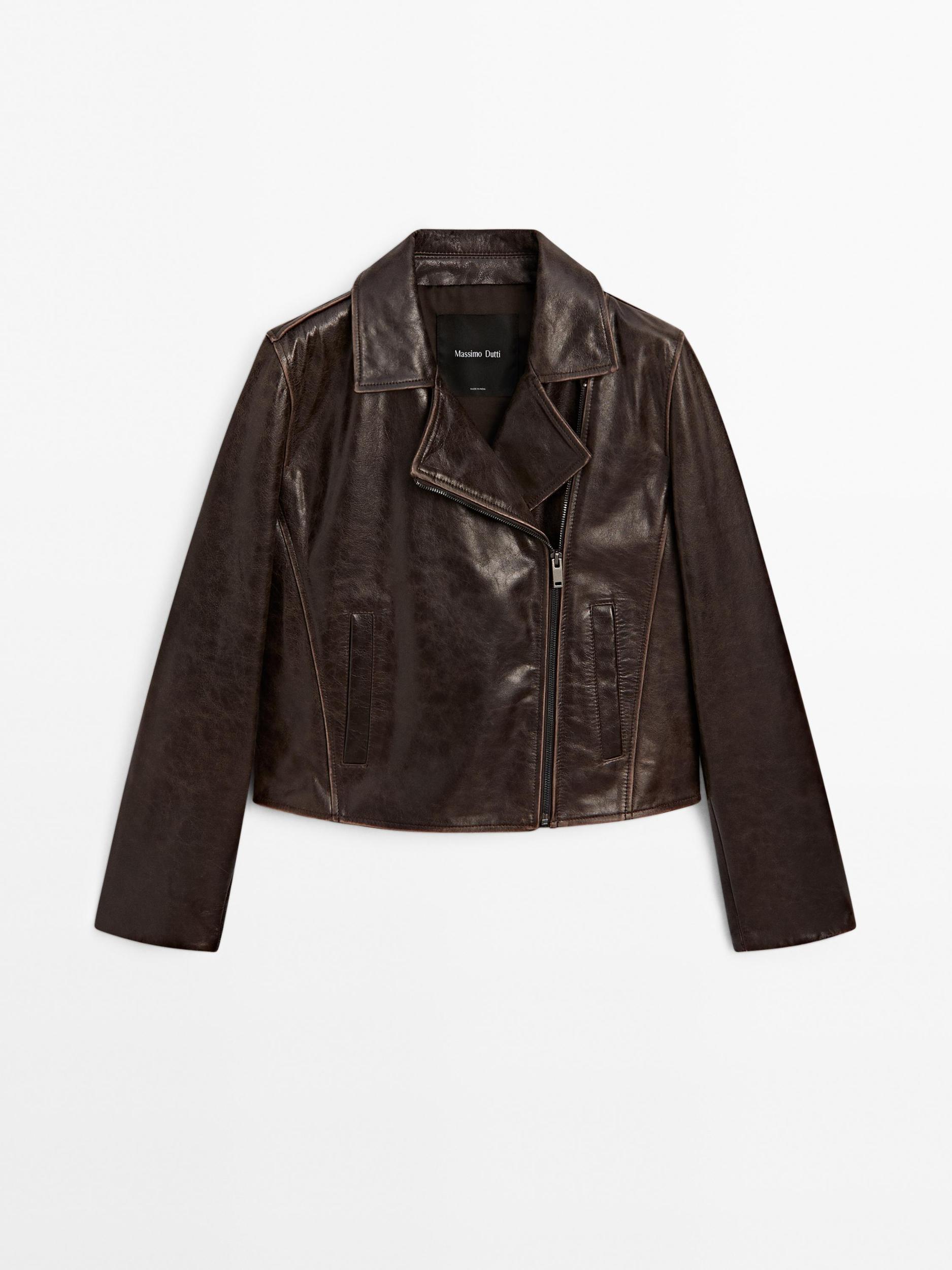 Nappa leather biker jacket Product Image