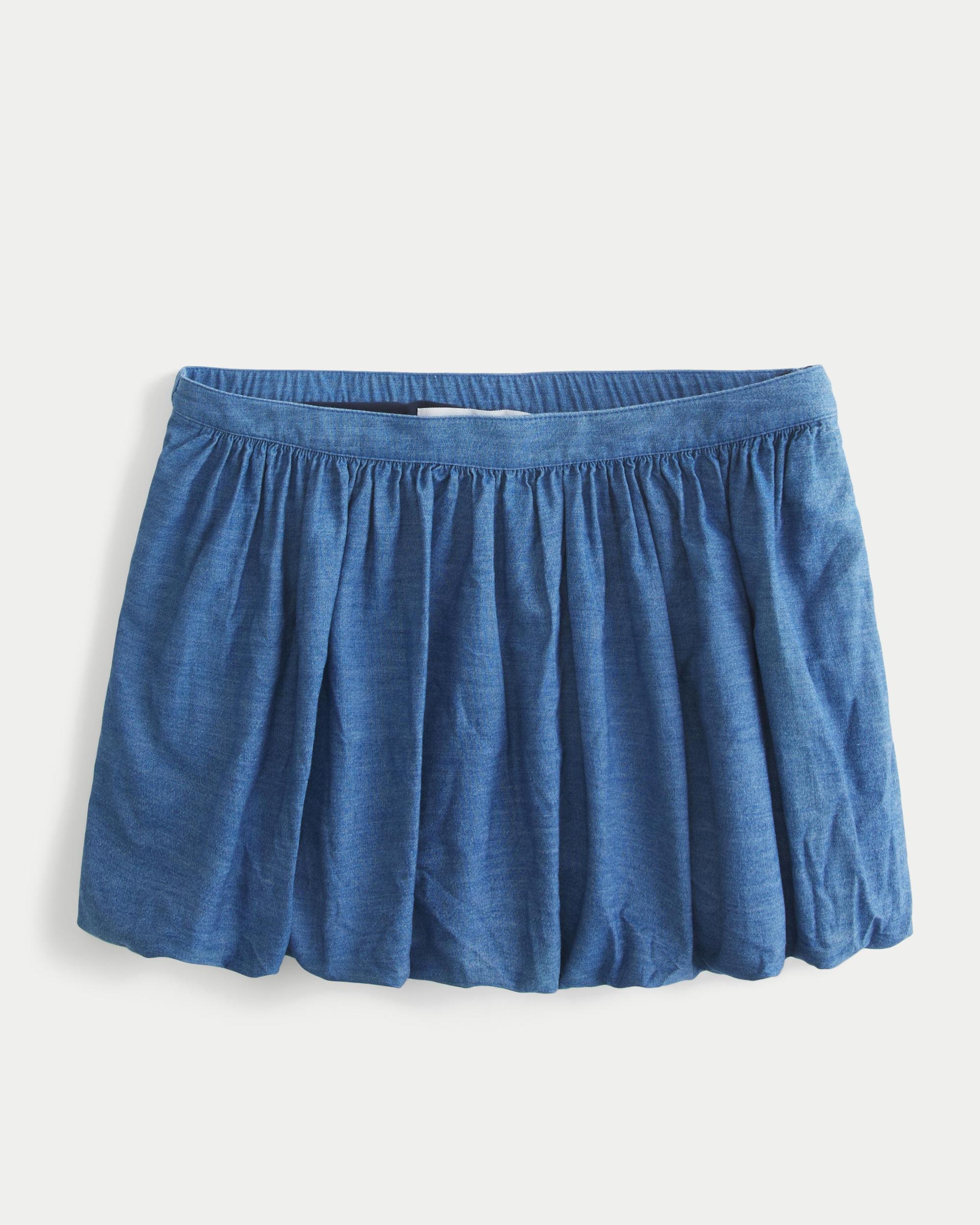 Plaid Bubble Mini Skirt Product Image