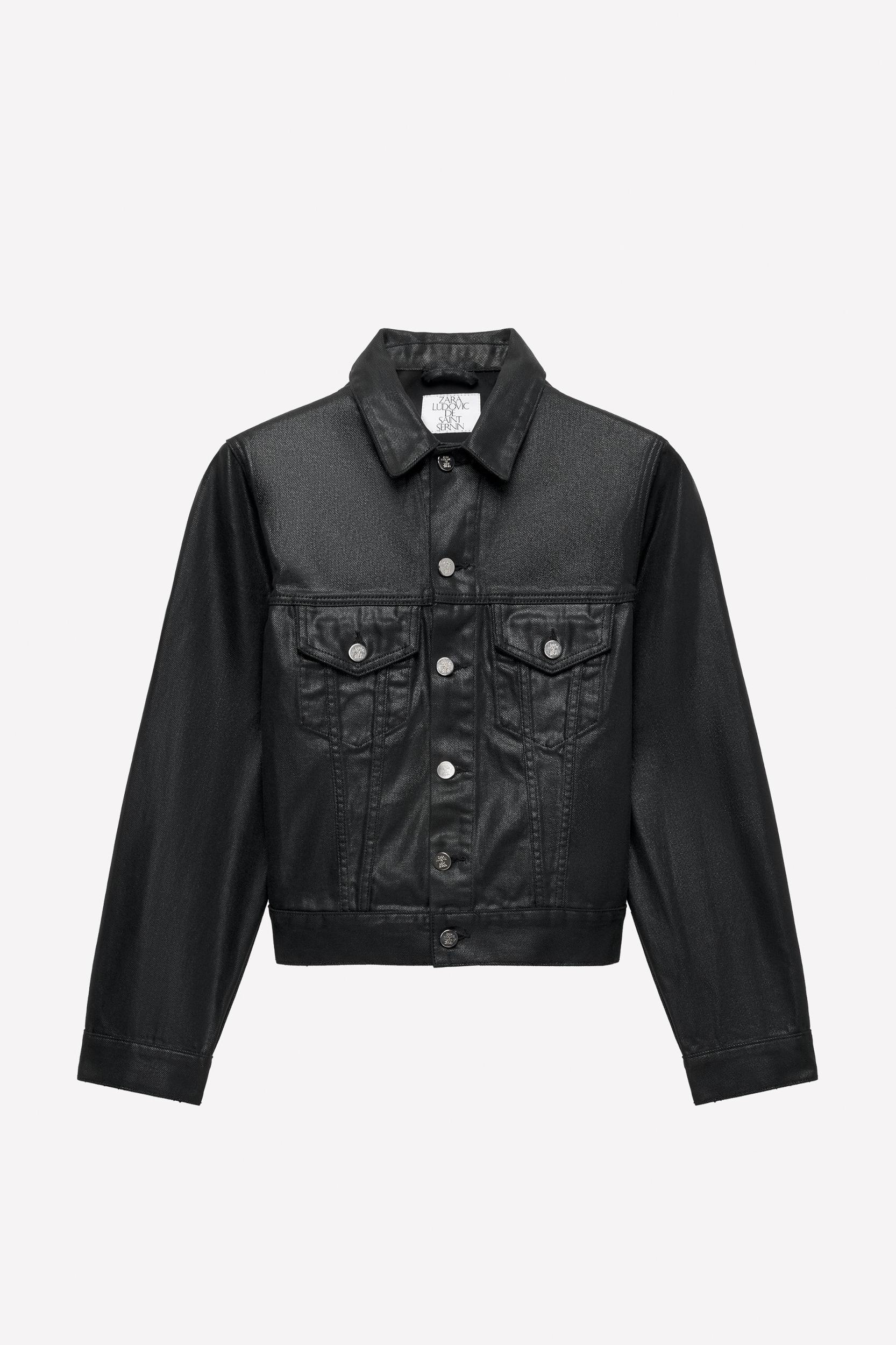 LUDOVIC DE SAINT SERNIN x ZARA WAXED DENIM JACKET Product Image