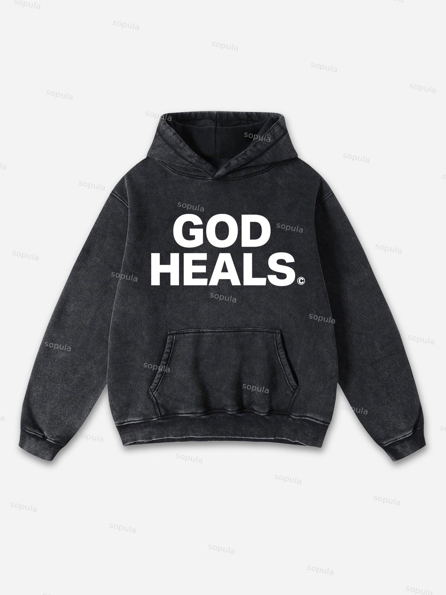 Sopula Vintage Our Lady Of Guadalupe Graphic Acid Washed Oversized Hoodie Product Image