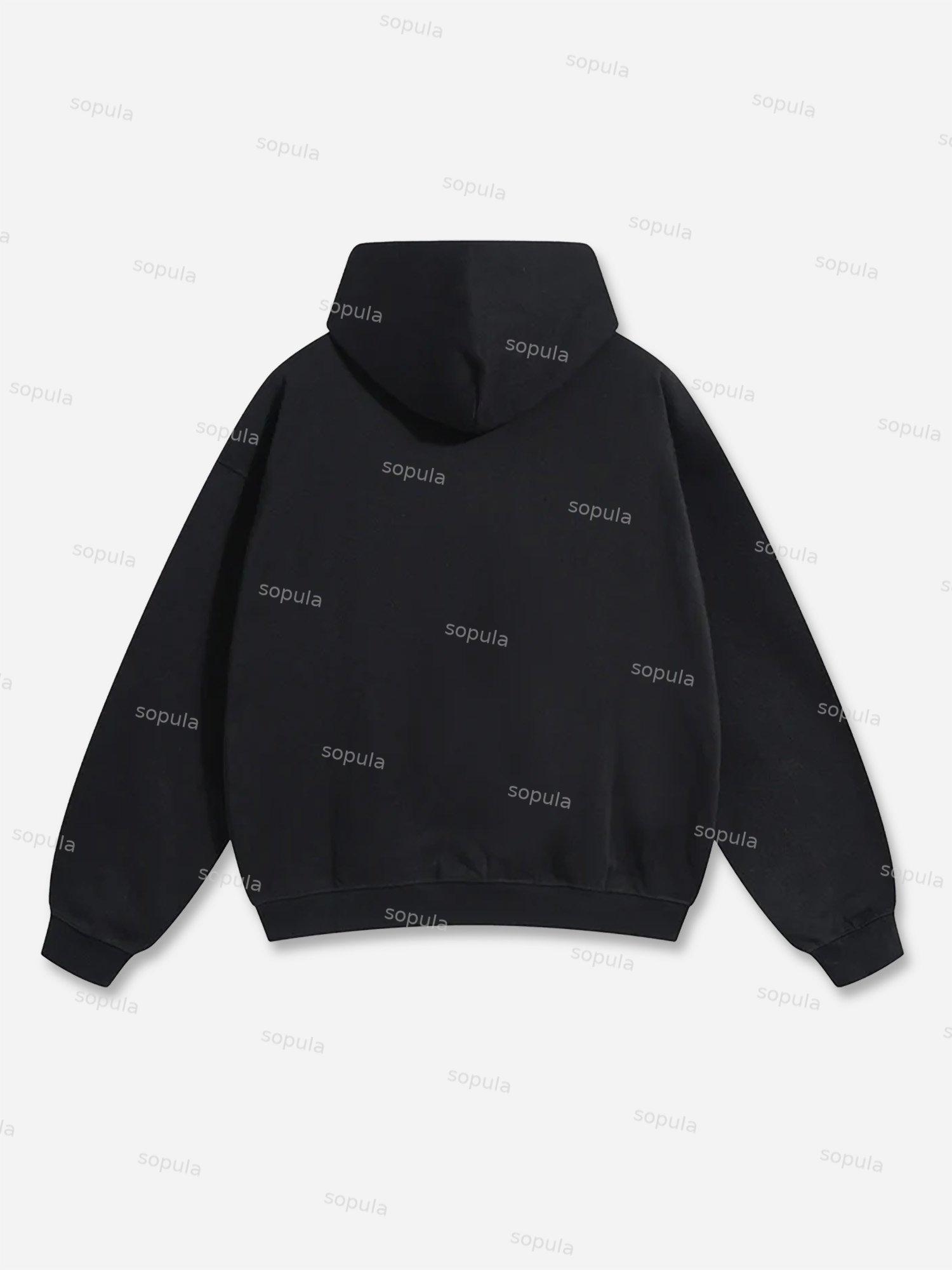 Men's Vintage Street Over Matter Graphic Cotton Hoodie Product Image