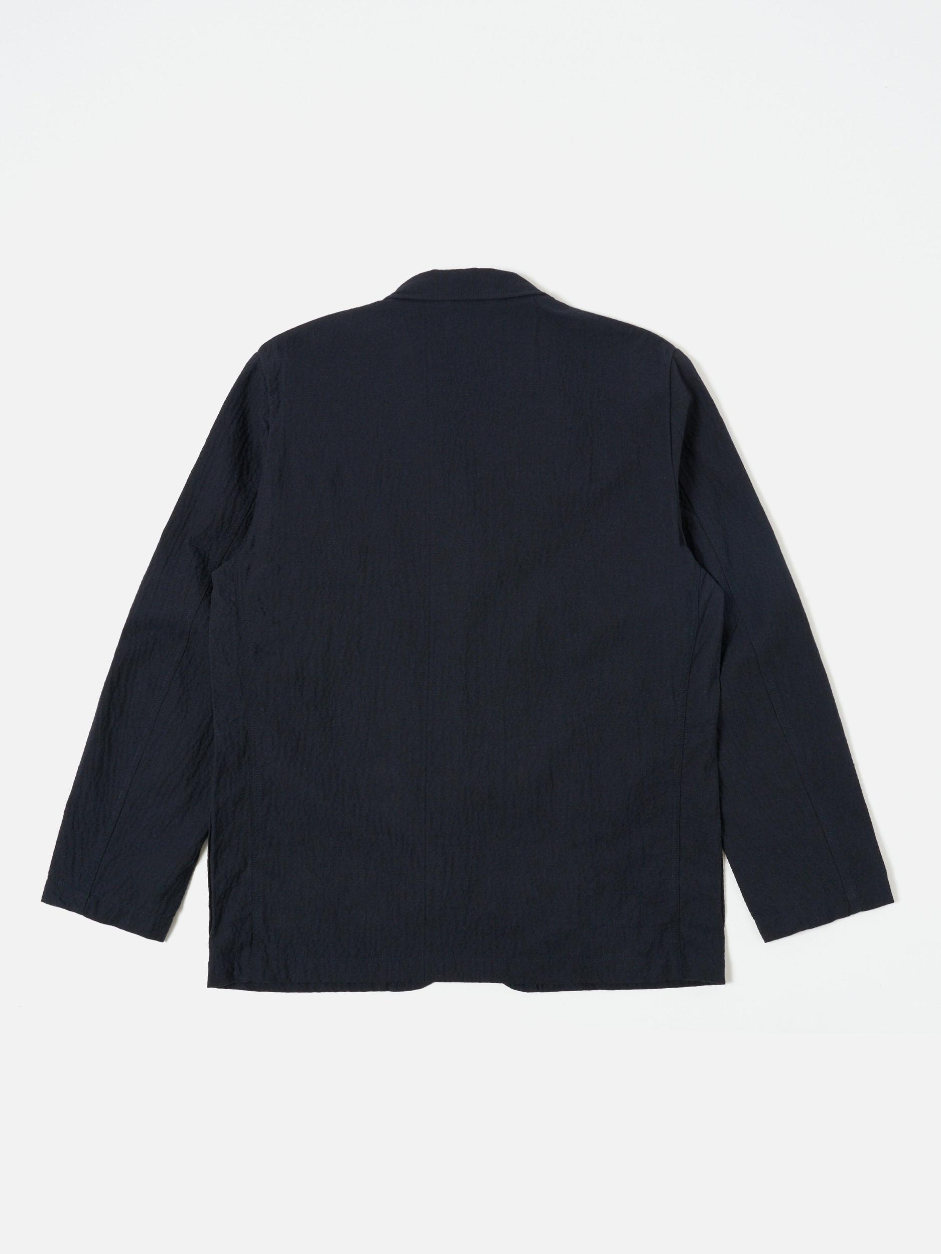 Dark Navy Ospina Cotton Two Button Jacket Product Image