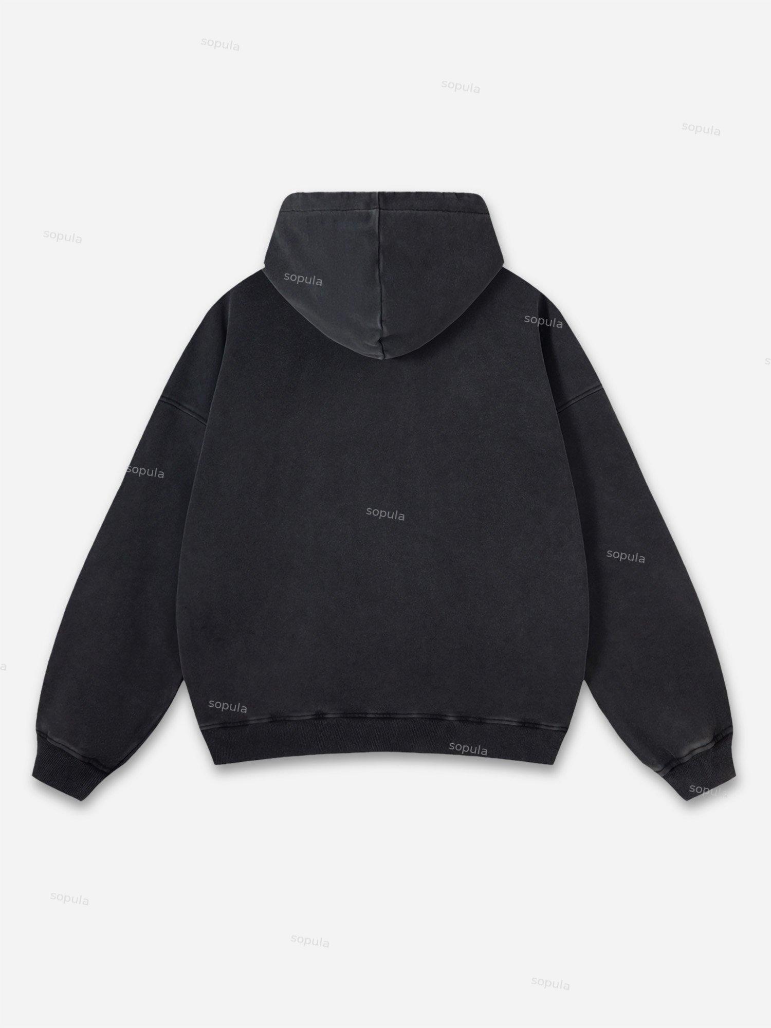 Sopula Vintage Our Lady Of Guadalupe Graphic Acid Washed Oversized Hoodie Product Image