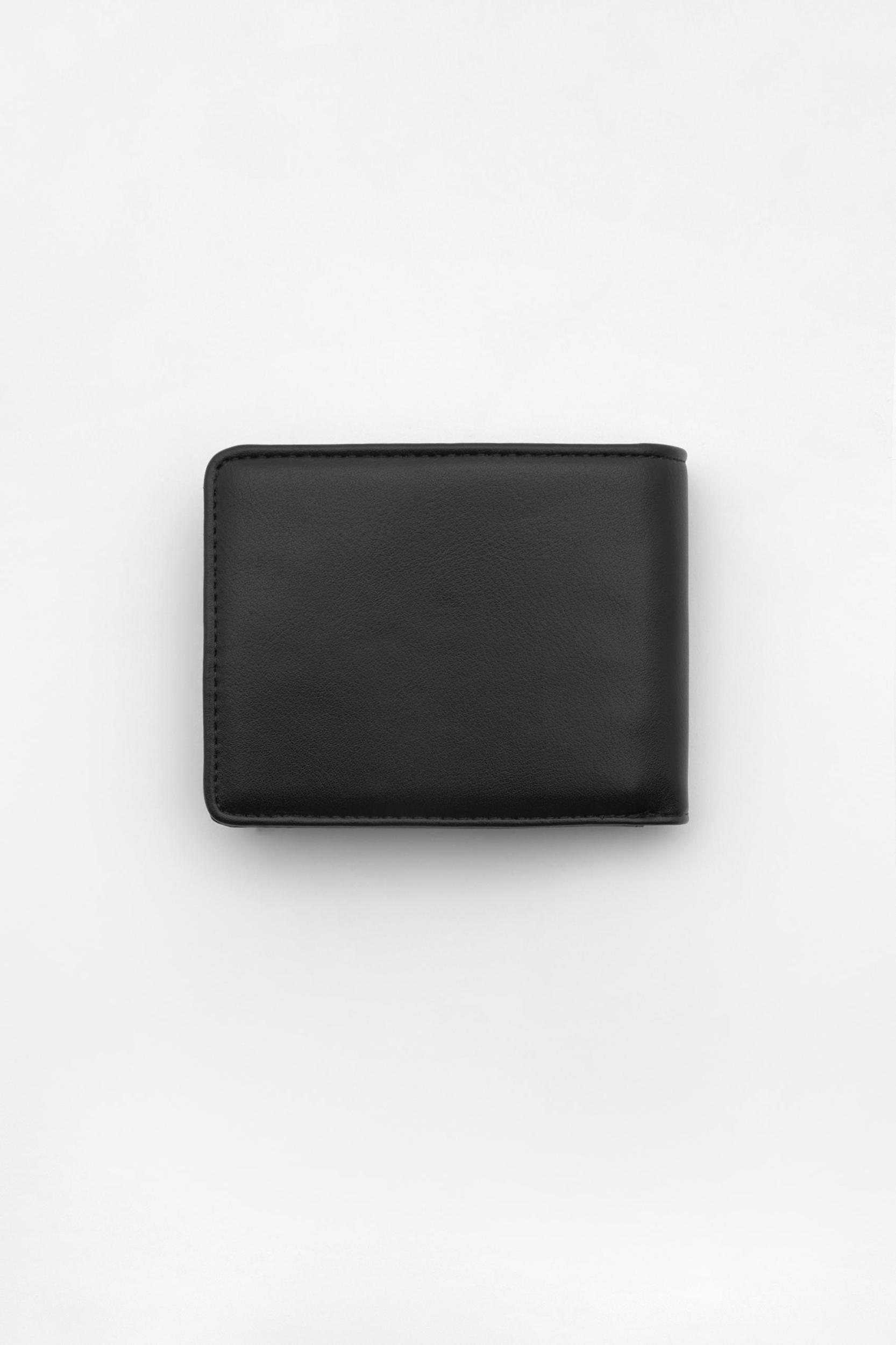 Black faux leather wallet Product Image
