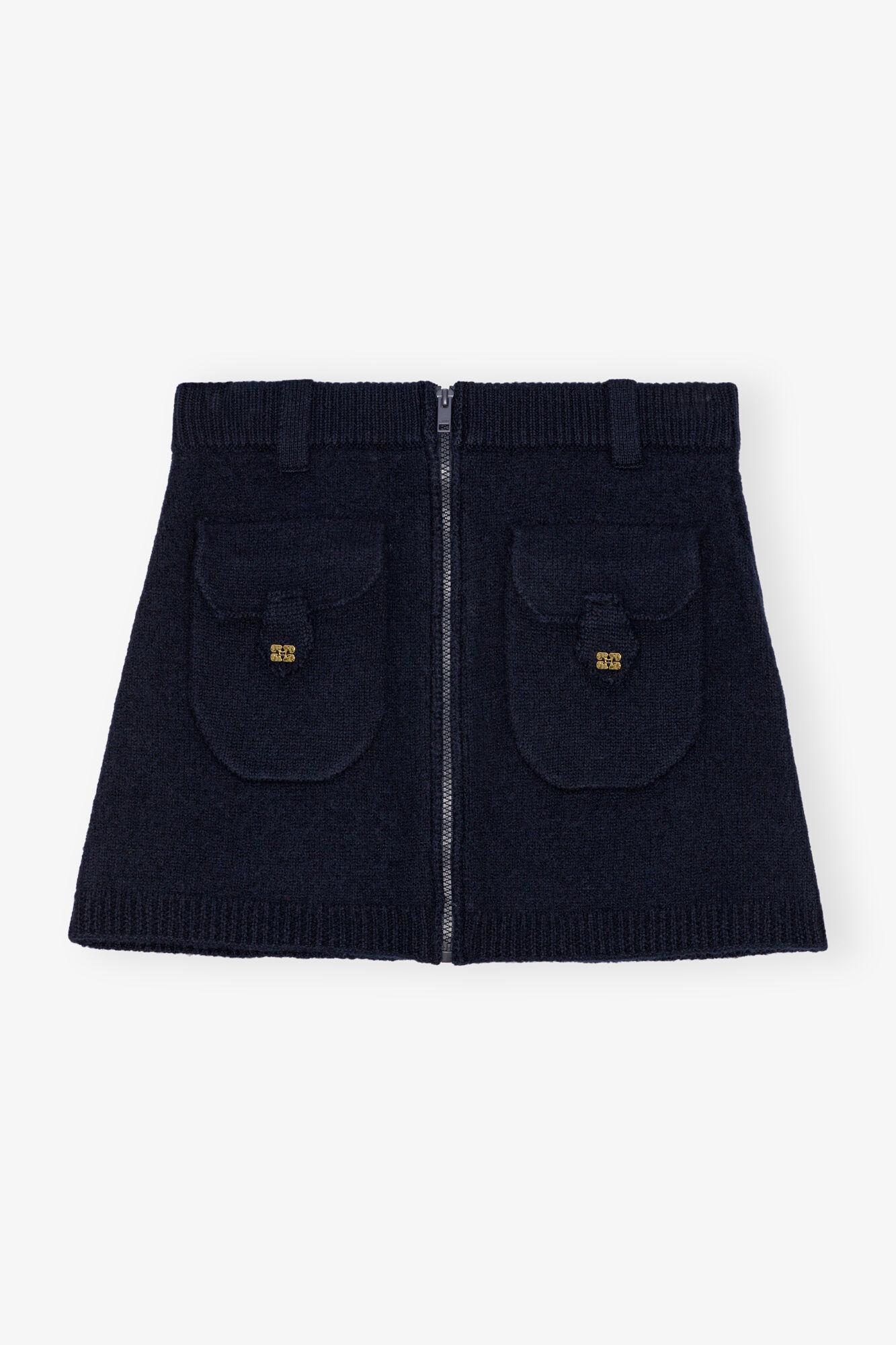 Dark Blue Mini Skirt Product Image