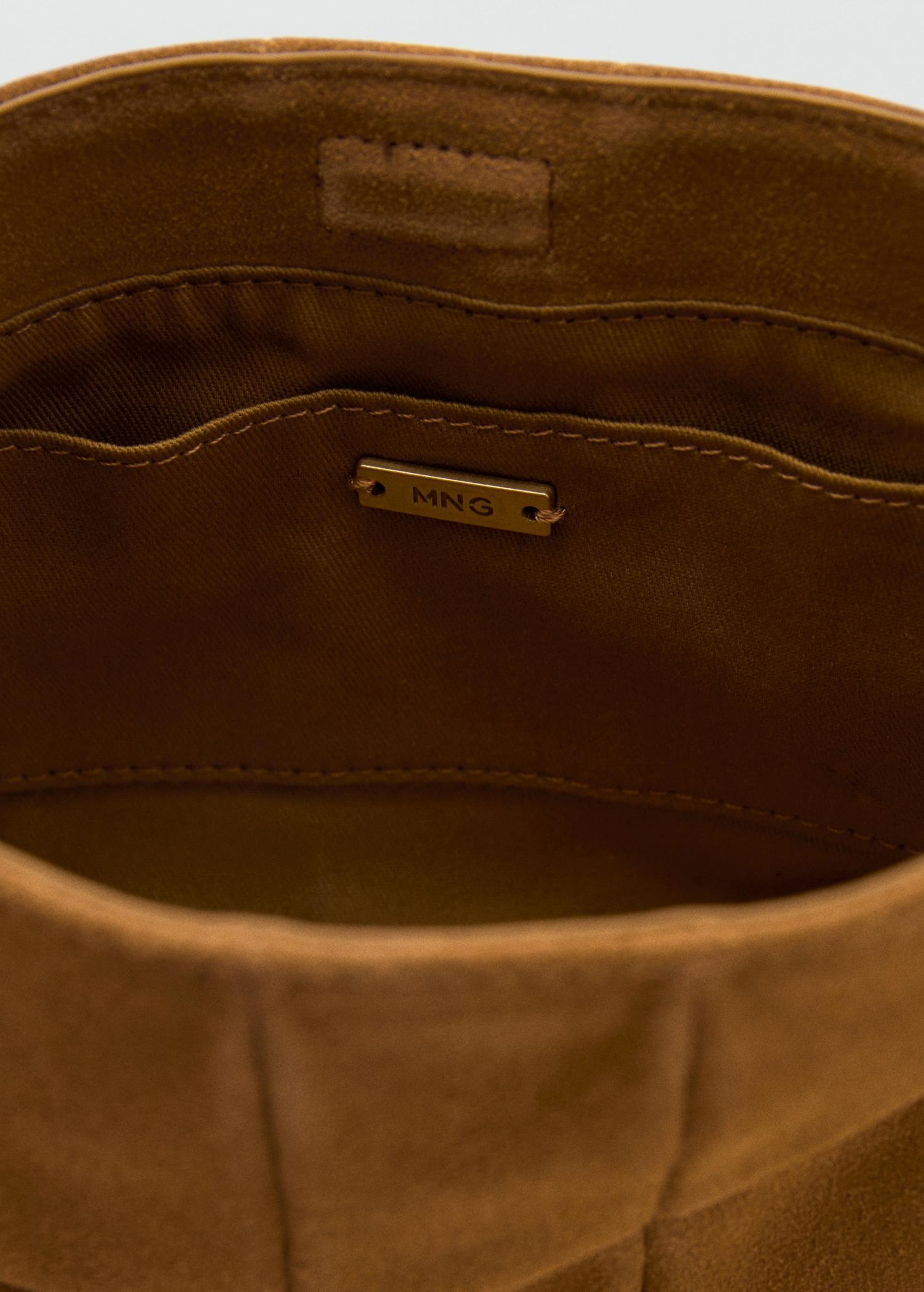 Suede baguette bag - Women | MANGO USA Product Image