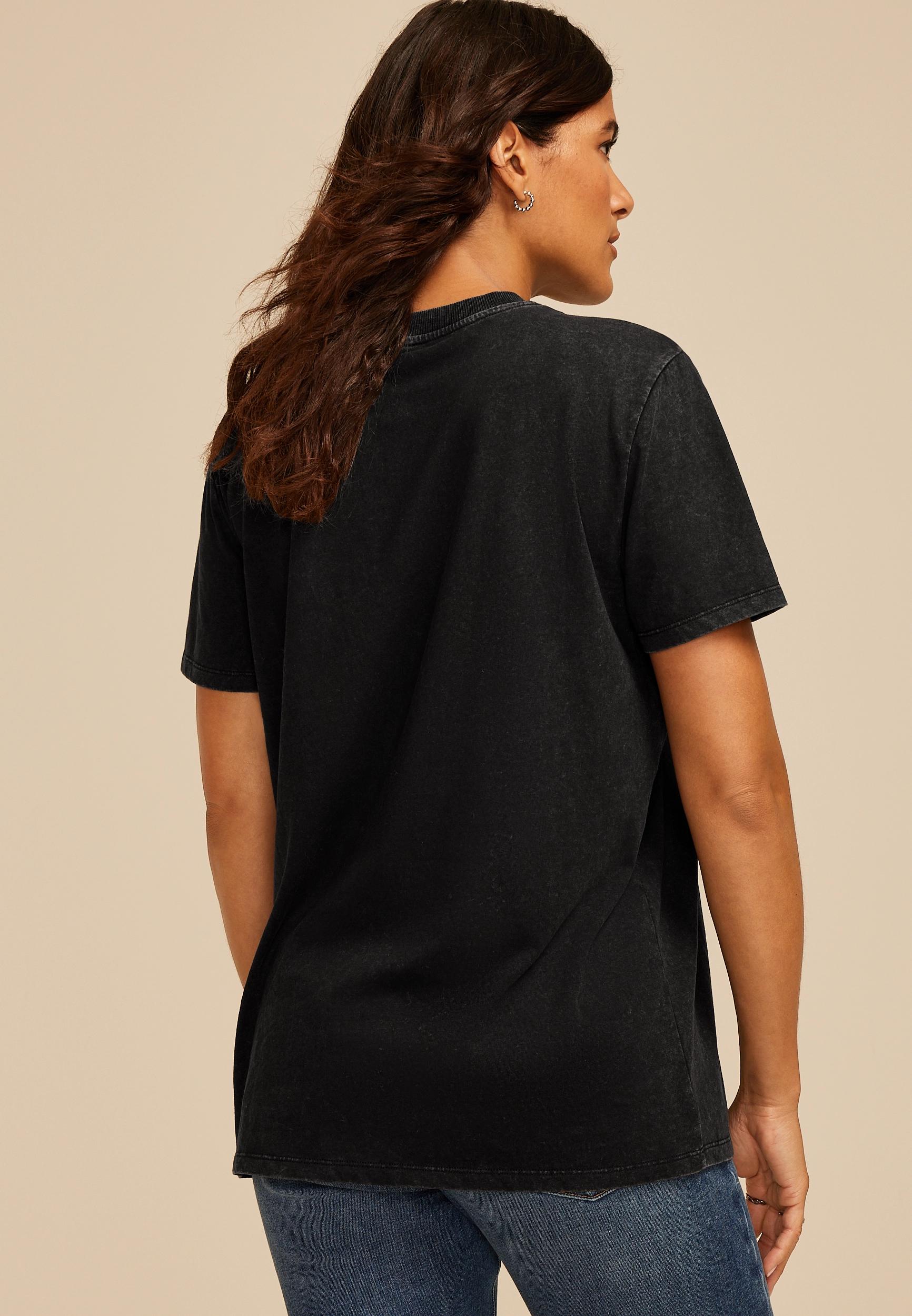 The Rock Rolling Stones Rhinestone Oversized Fit Graphic Tee Product Image