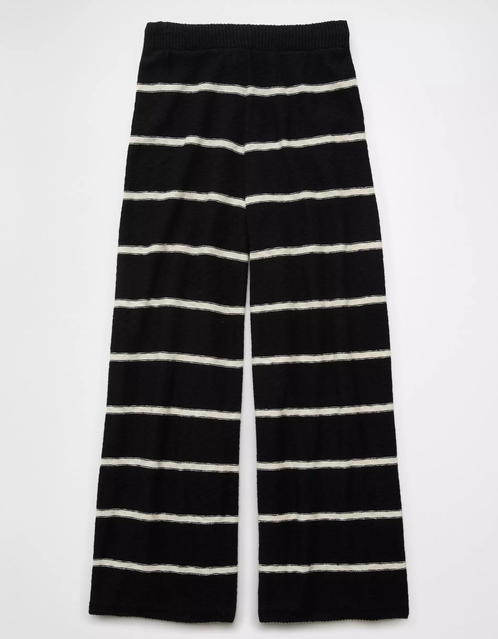 AE Knit Wide-Leg Striped Pant Product Image