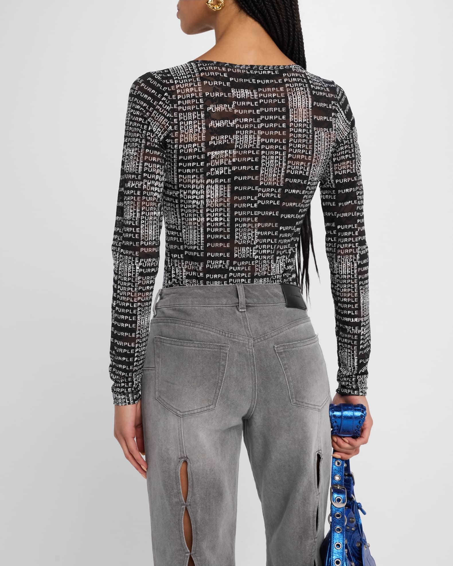 Logo Long-Sleeve Lace Bodysuit  Product Image