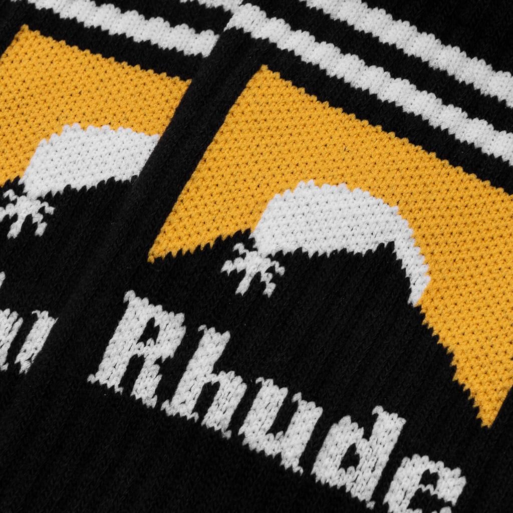 Striped Moonlight Sock - Black/White/Yellow Male Product Image