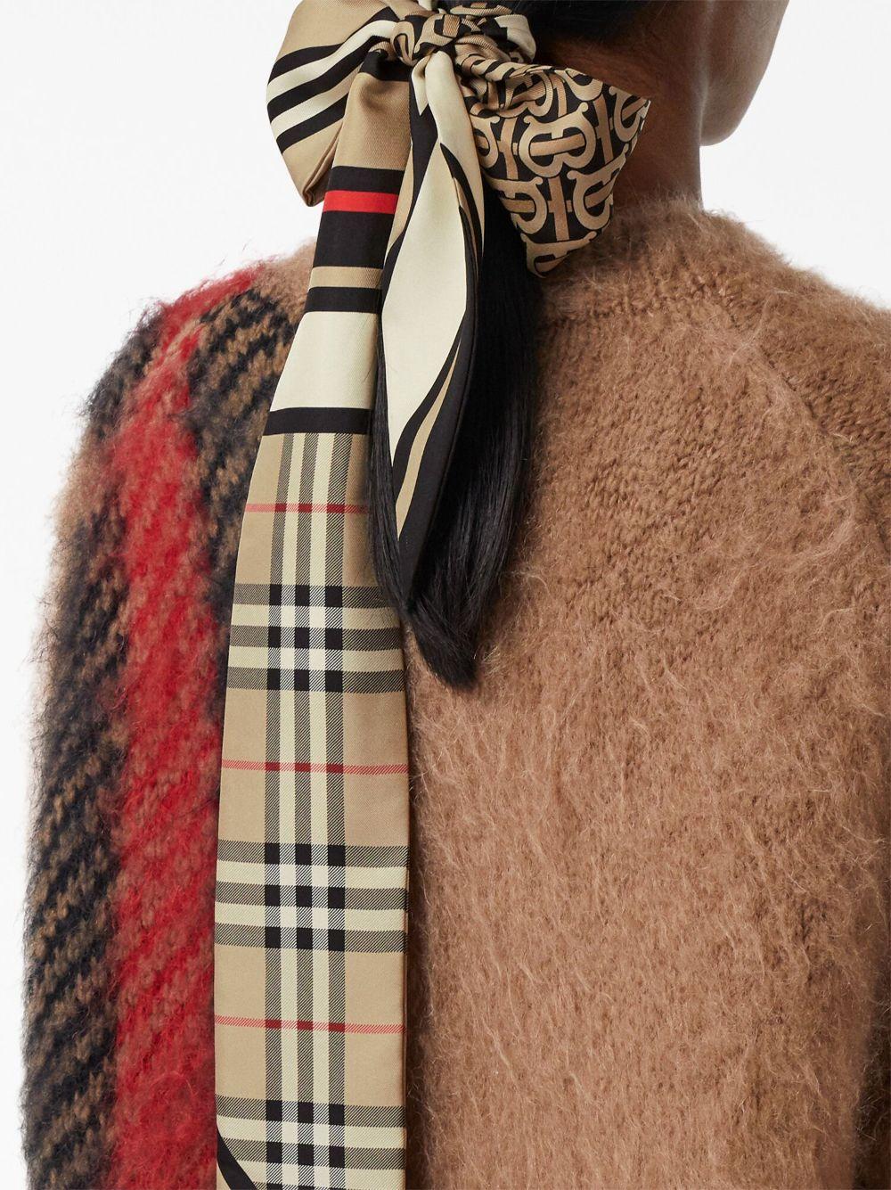 montage-print silk skinny scarf Product Image