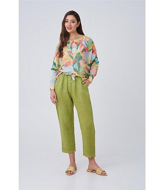 M Made in Italy Tropical Printed Long Sleeve Knit Top Product Image