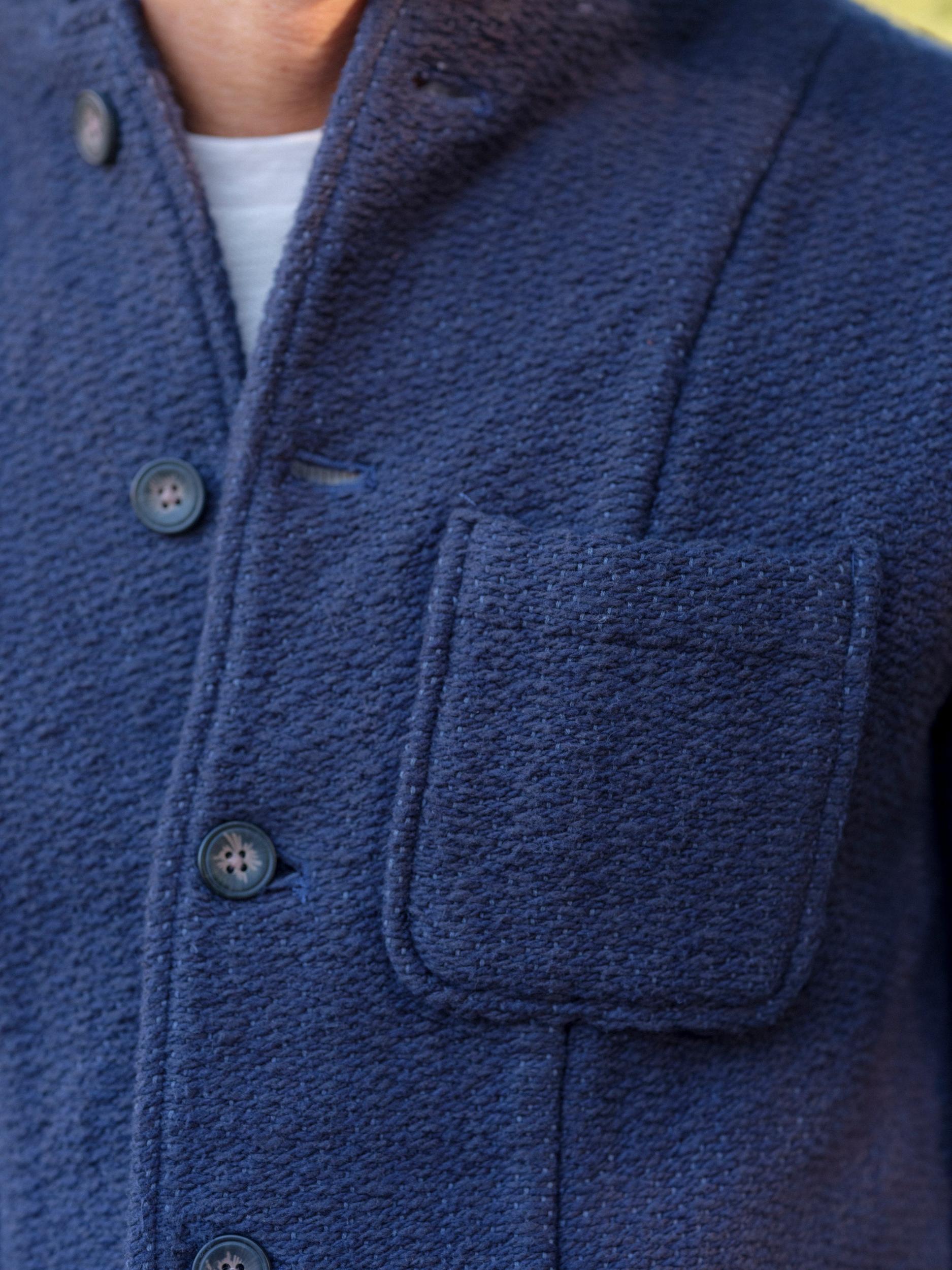 Rope Weave Artisanal Jacket - Navy Product Image