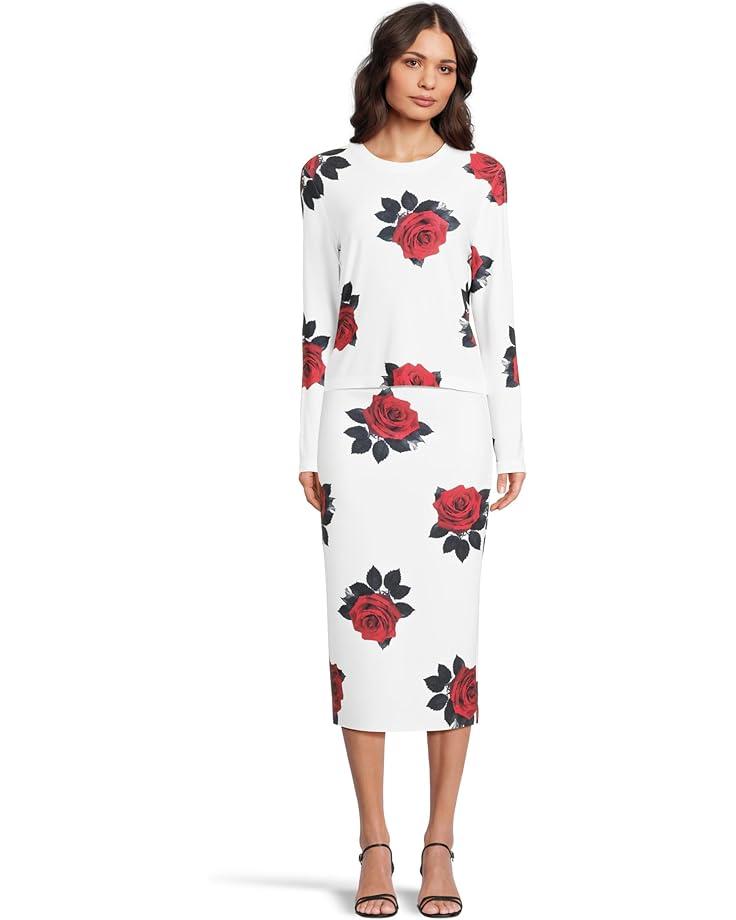 Women's Norma Kamali Long Sleeve Crew Top Shorts Product Image