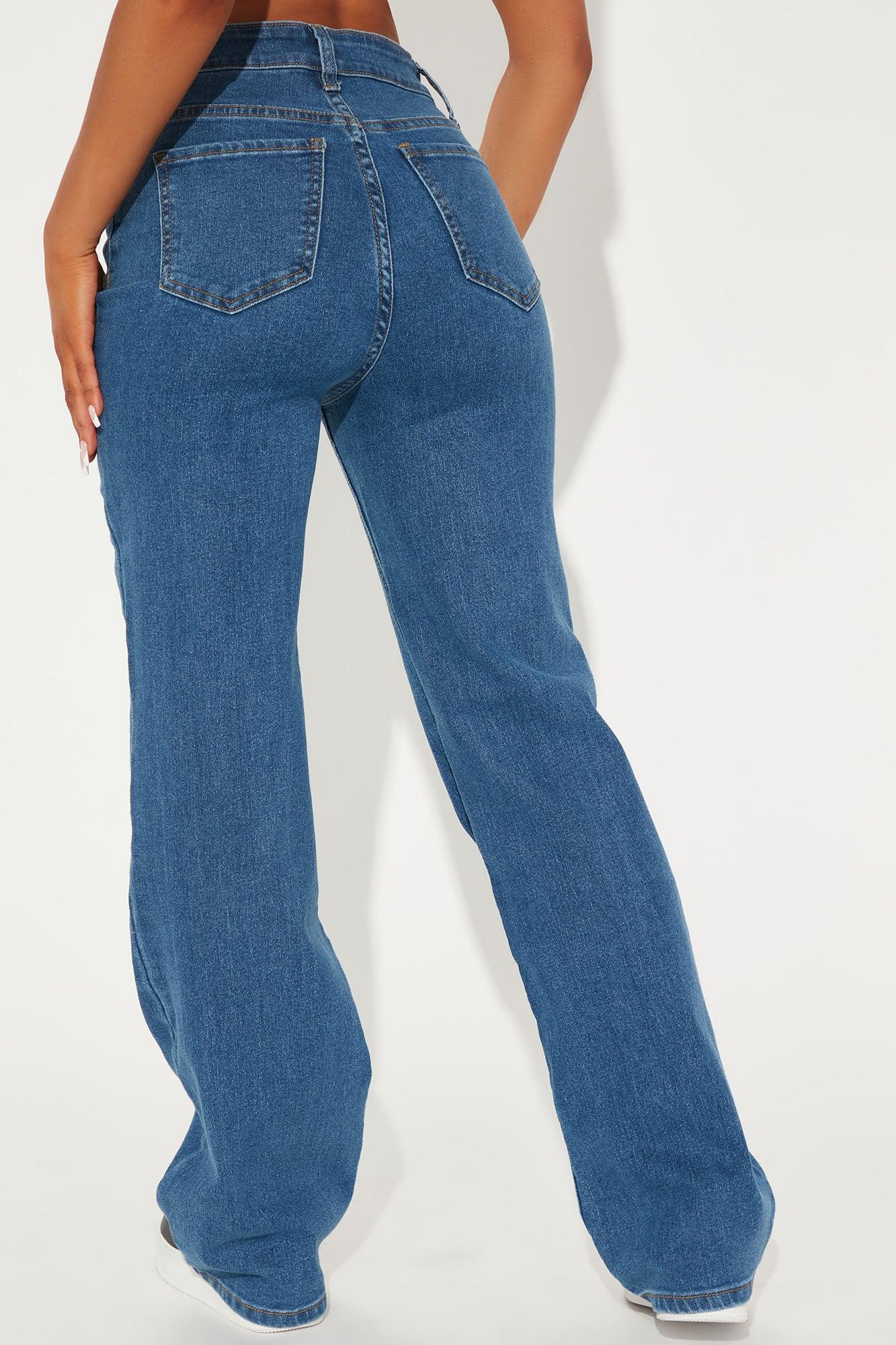 Sweet Love Straight Leg Jeans - Medium Blue Wash Product Image