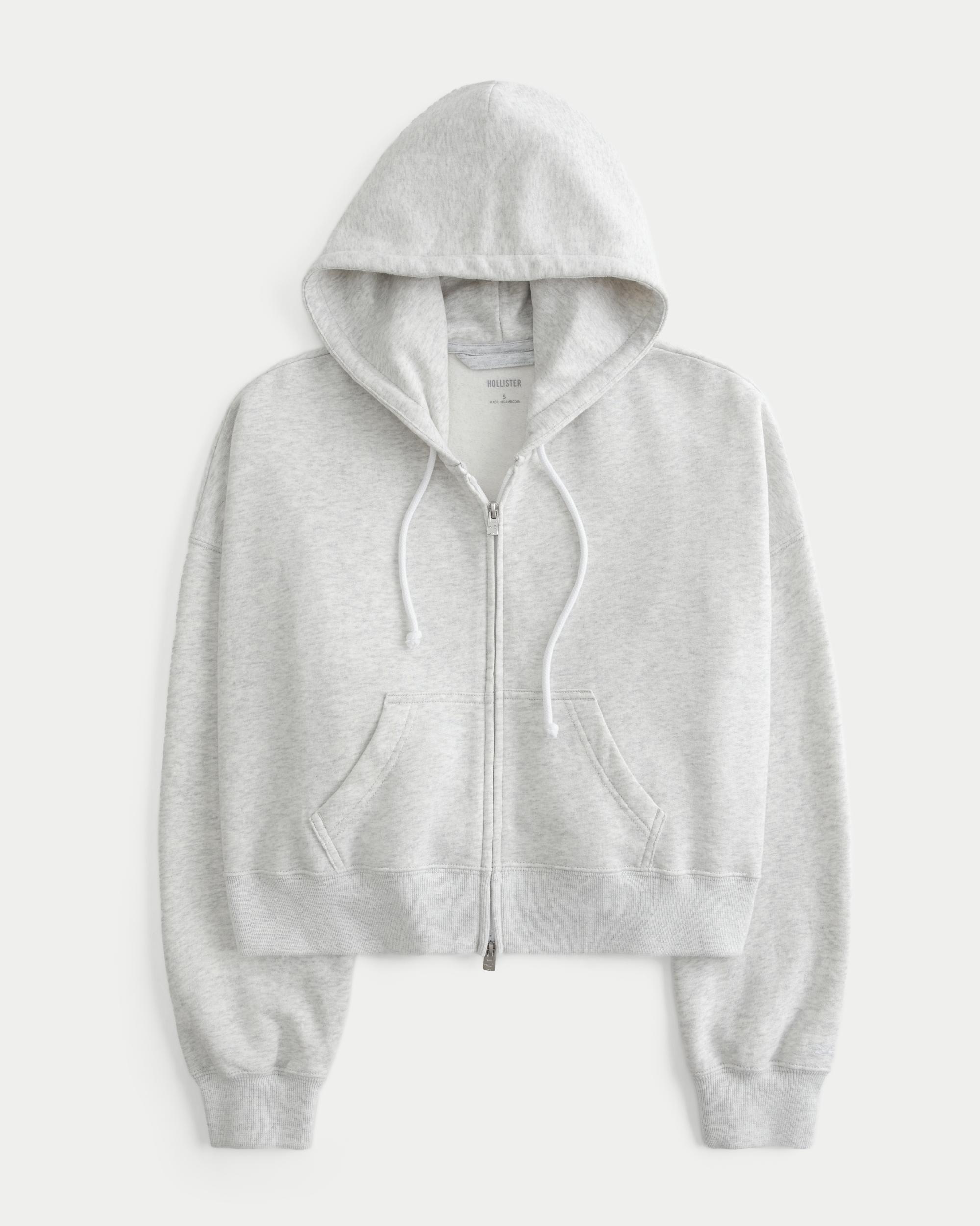 Boxy Zip-Up Hoodie Product Image