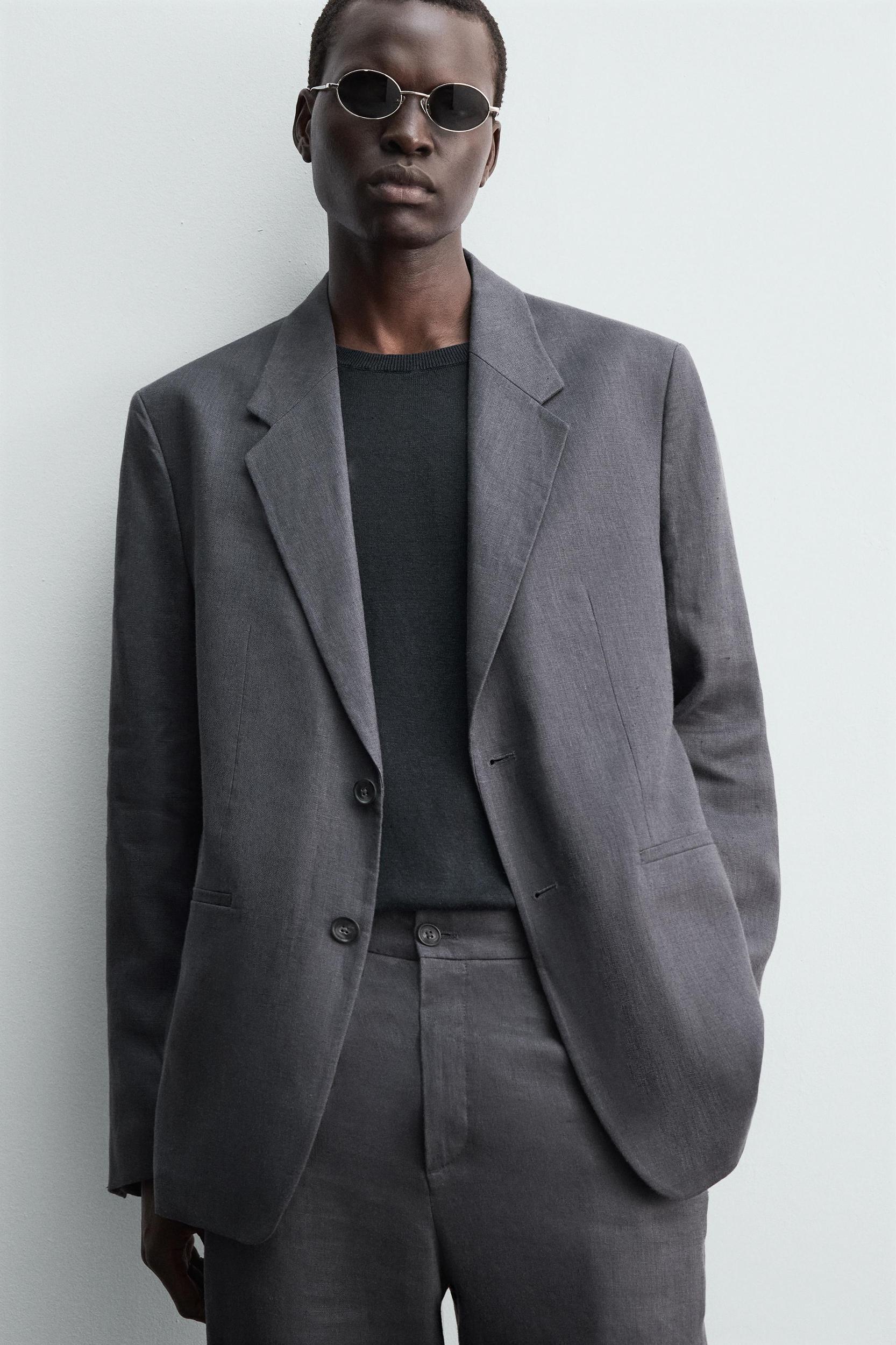 100% LINEN SUIT BLAZER Product Image