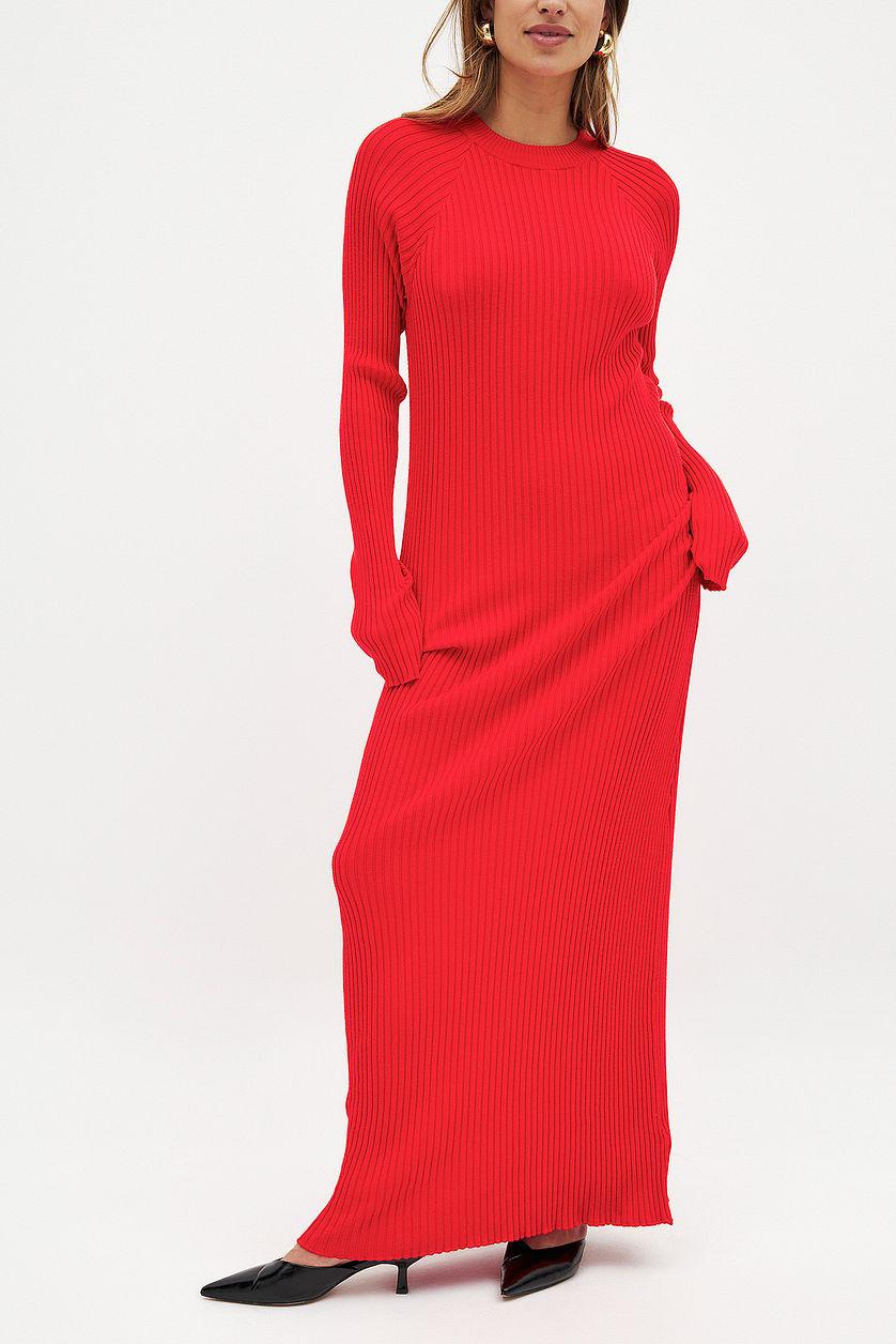 Knitted Ribbed Maxi Dress Product Image