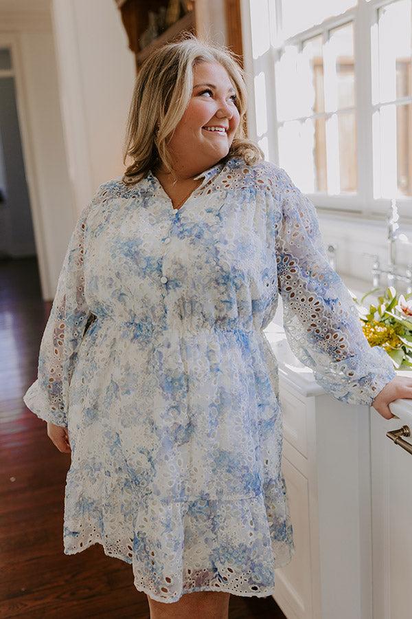 Sunday in St. Cloud Eyelet Mini Dress Curves Product Image