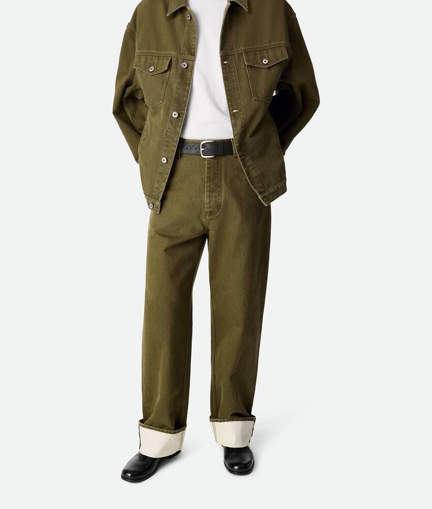 Men's Colored Turned Up Jeans in Caper stone washed Product Image