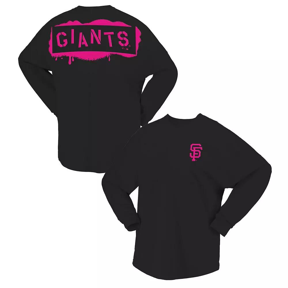 Women's Fanatics Black San Francisco Giants Neon Jersey Long Sleeve T-Shirt,  Product Image